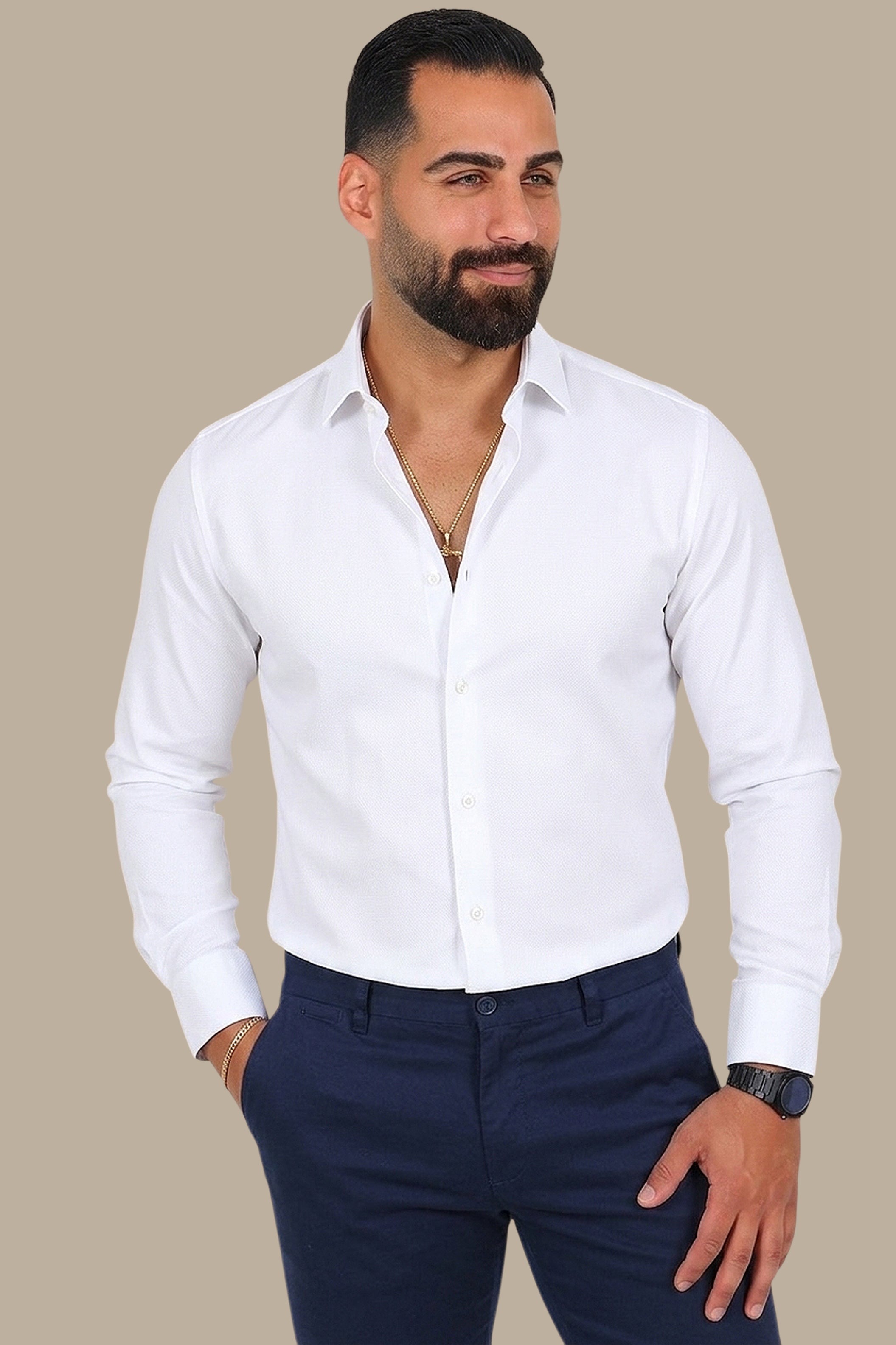 Shirt Structured Regular | White