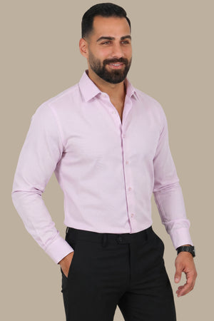 Pink Structured Regular Shirt