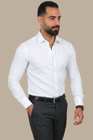 White Plain Cuff Shirt