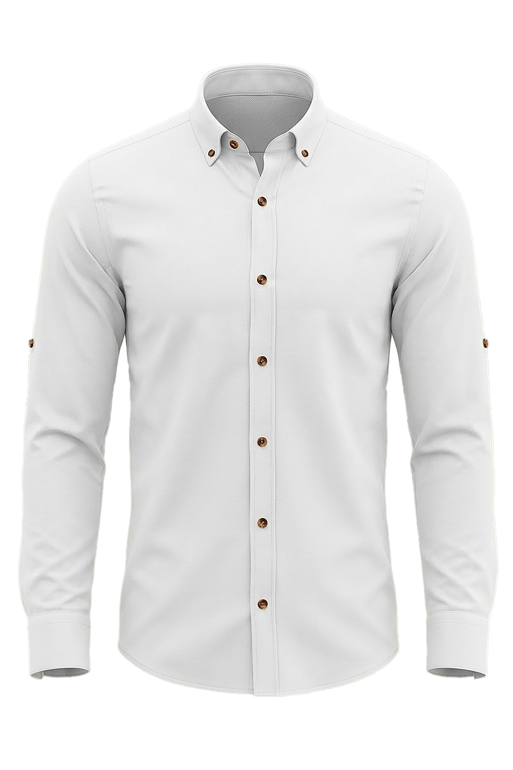 Classic Charm: White Oxford Casual Shirt