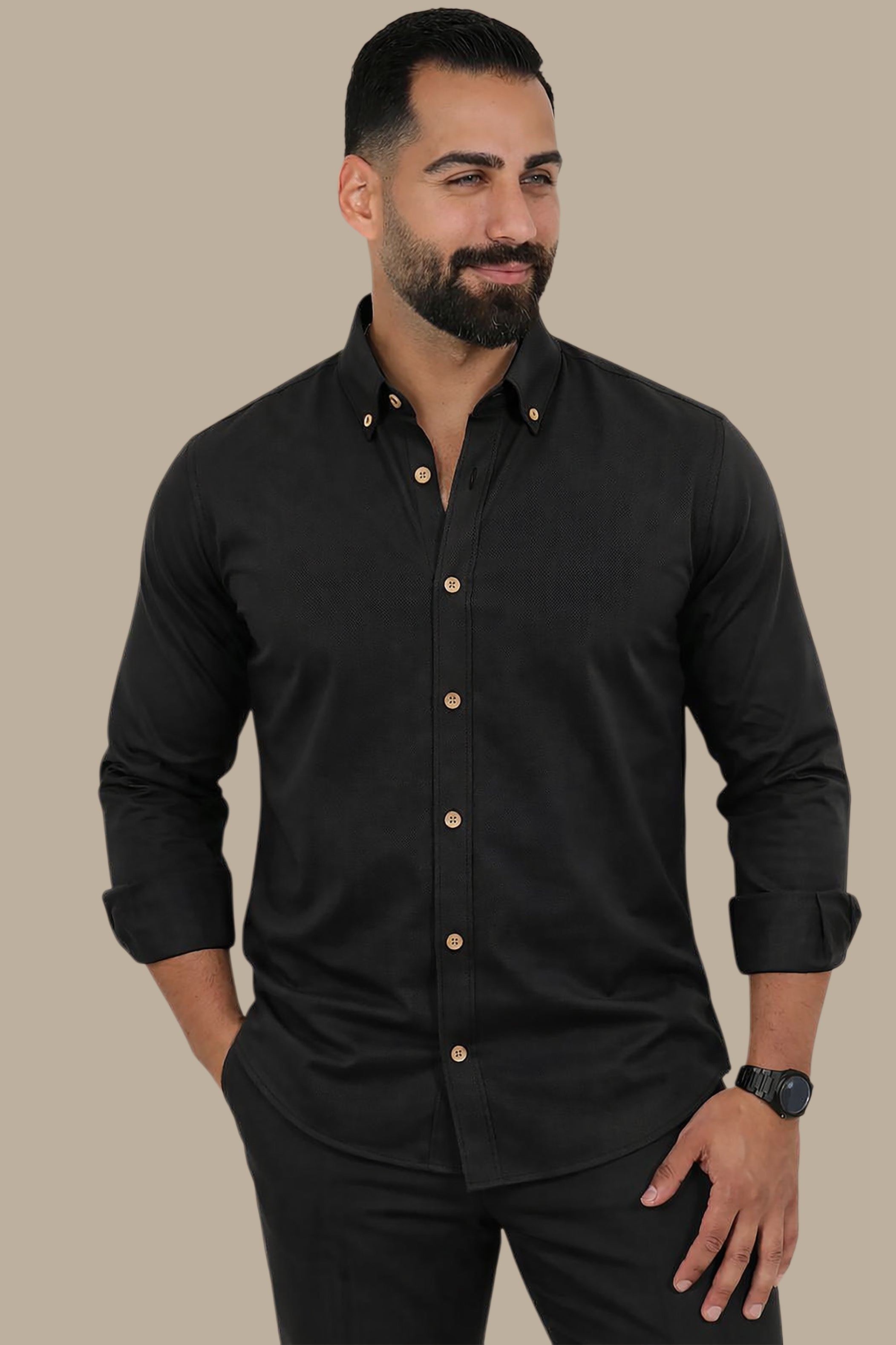 Black Elegance: Oxford Casual Sophistication