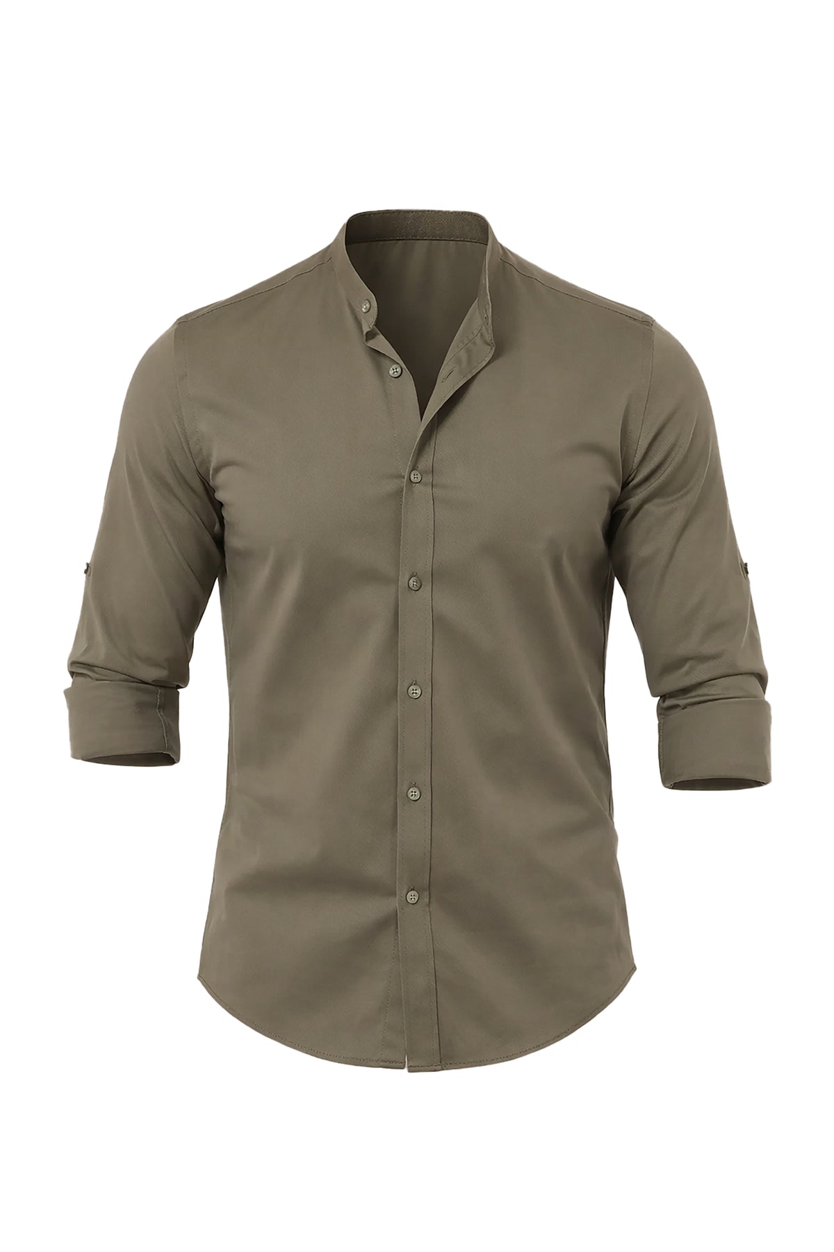 Shirt Lycra Mao Collar Casual