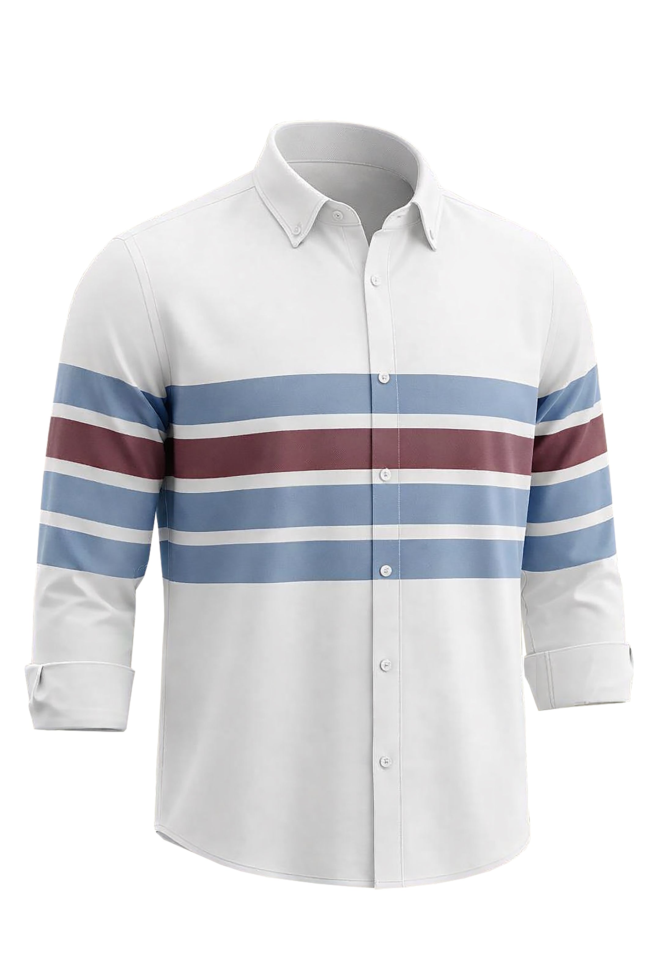 Ocean Breeze: Blue Wide Striped Shirt