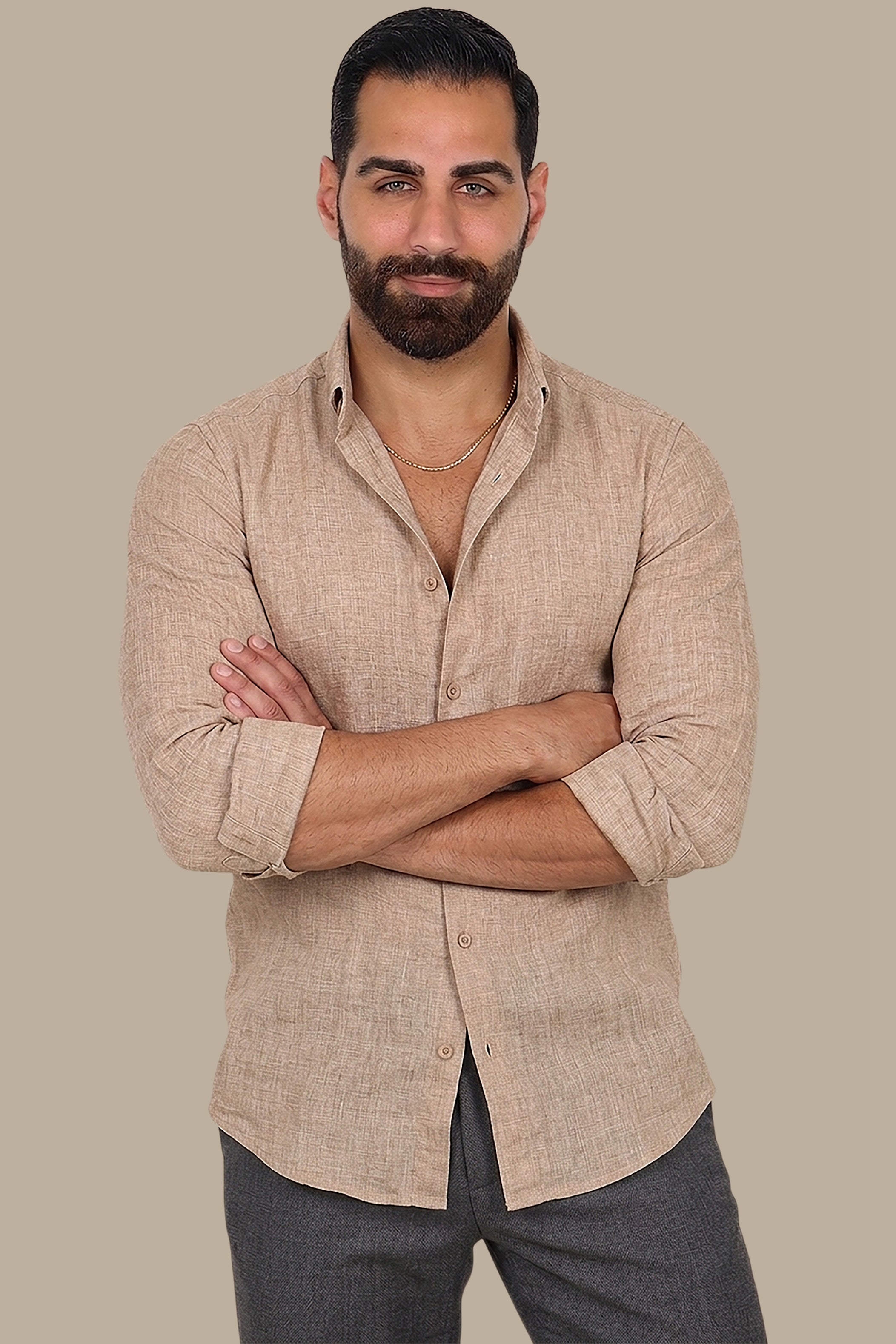 Subtle Sophistication: The Essential Beige Linen Shirt