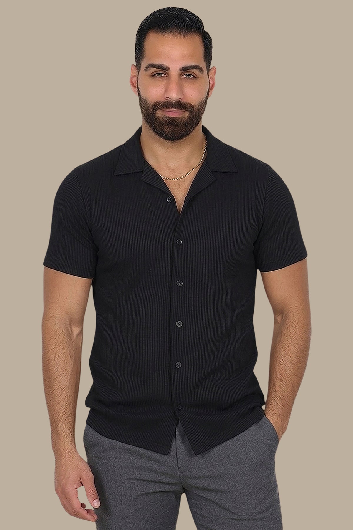 Plain Ribbed Shirt