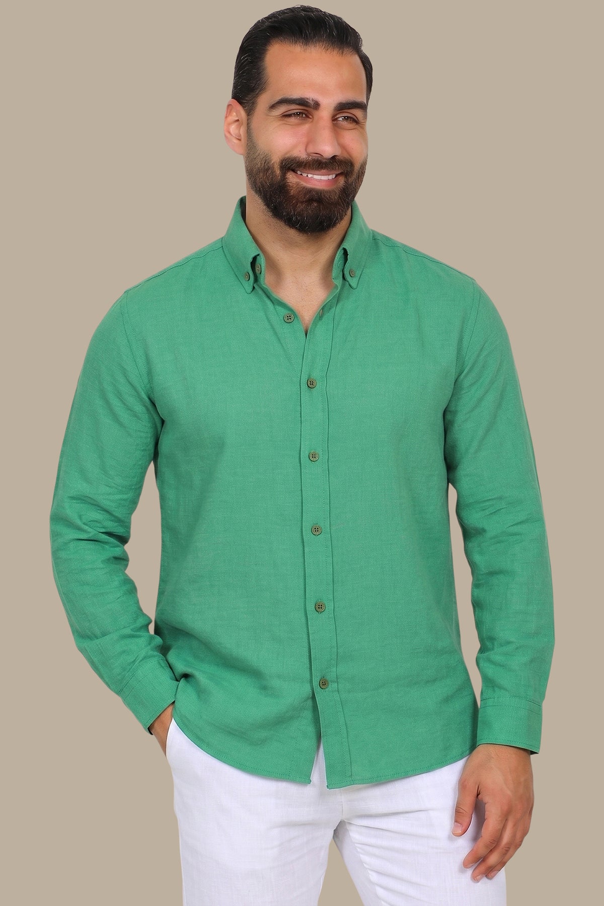 Linen Aerobin Button Down Shirt