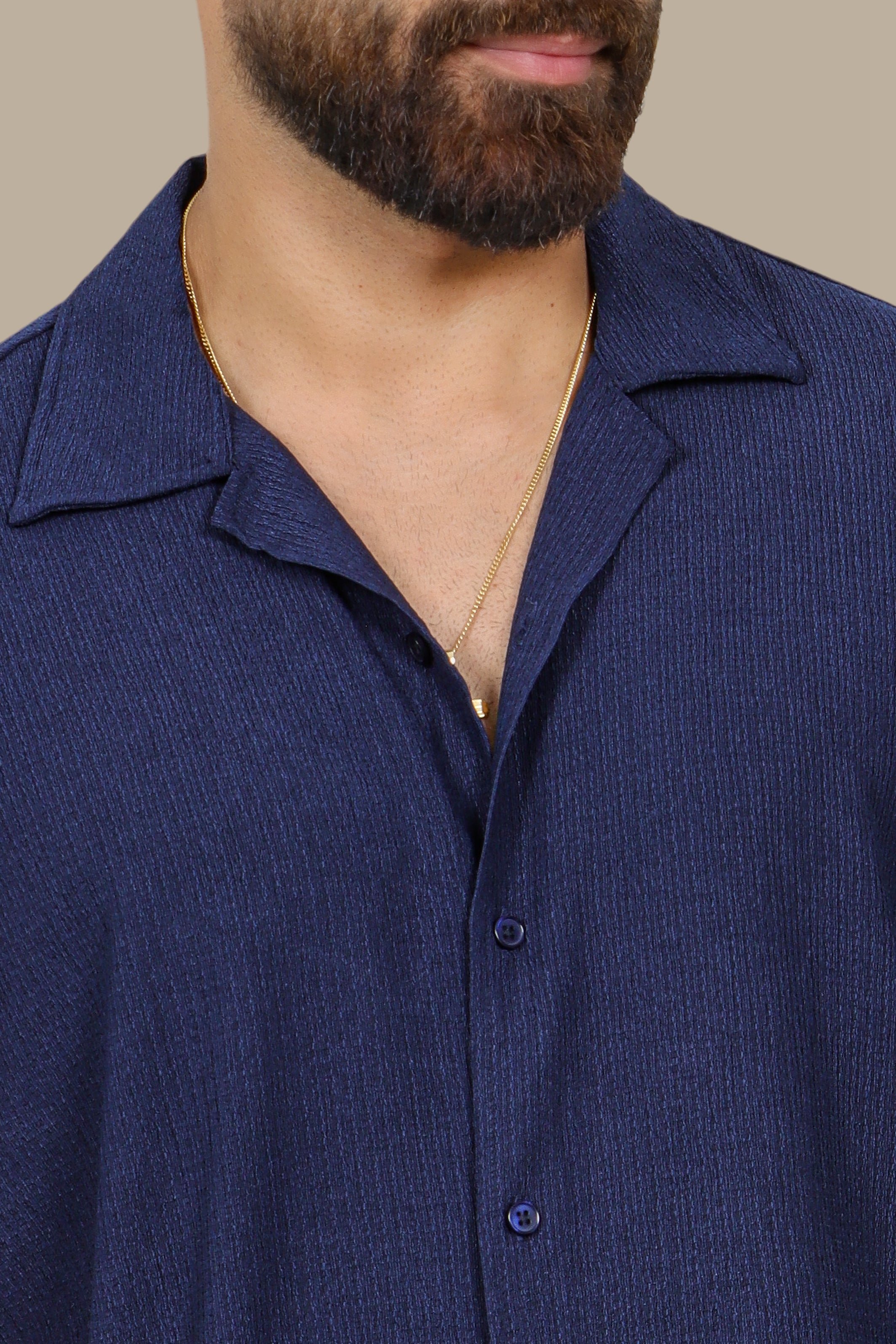 Kendall Classic: Short-Sleeve Regular Fit Shirt in Navy