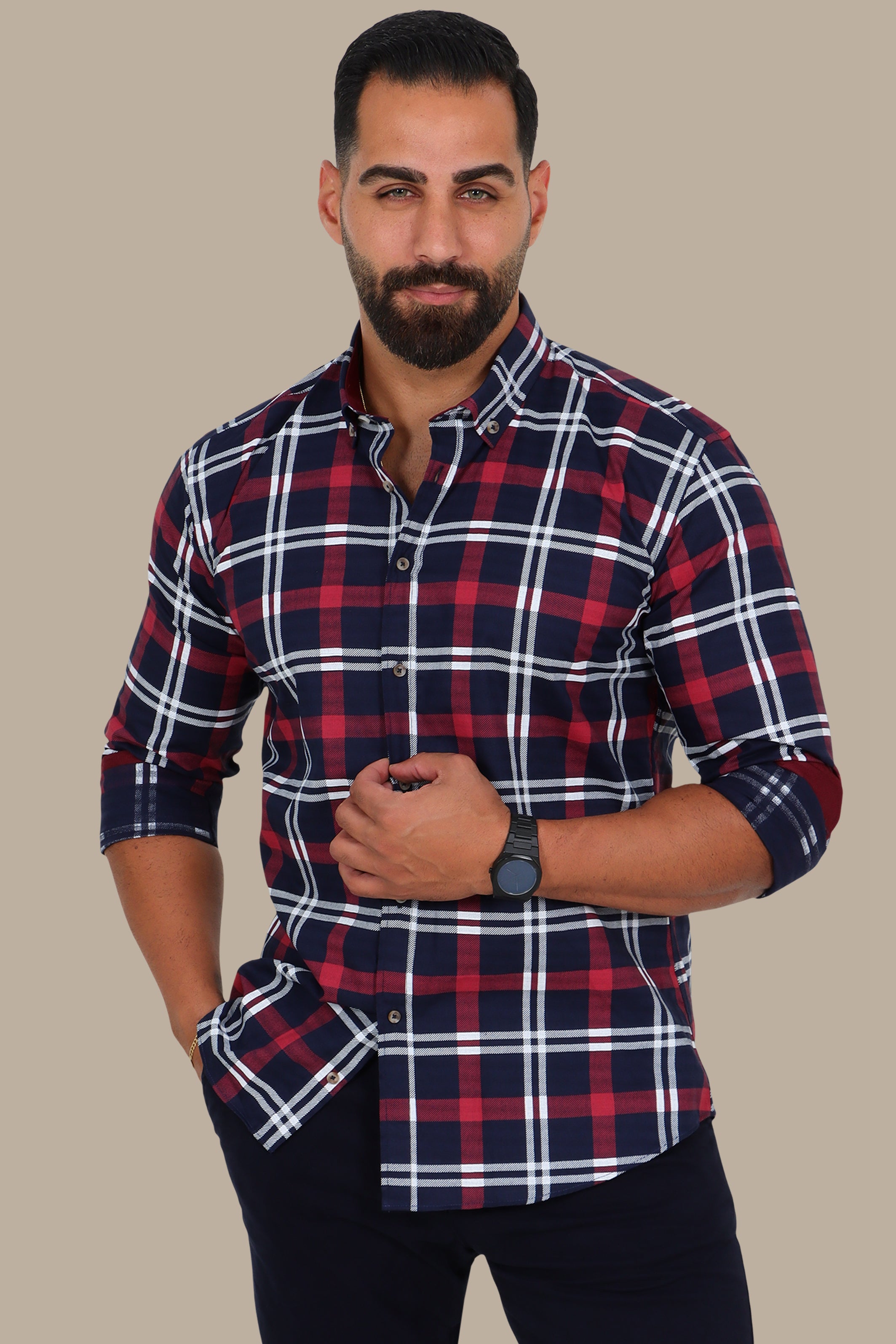 Classic Plain Button-Down Shirt