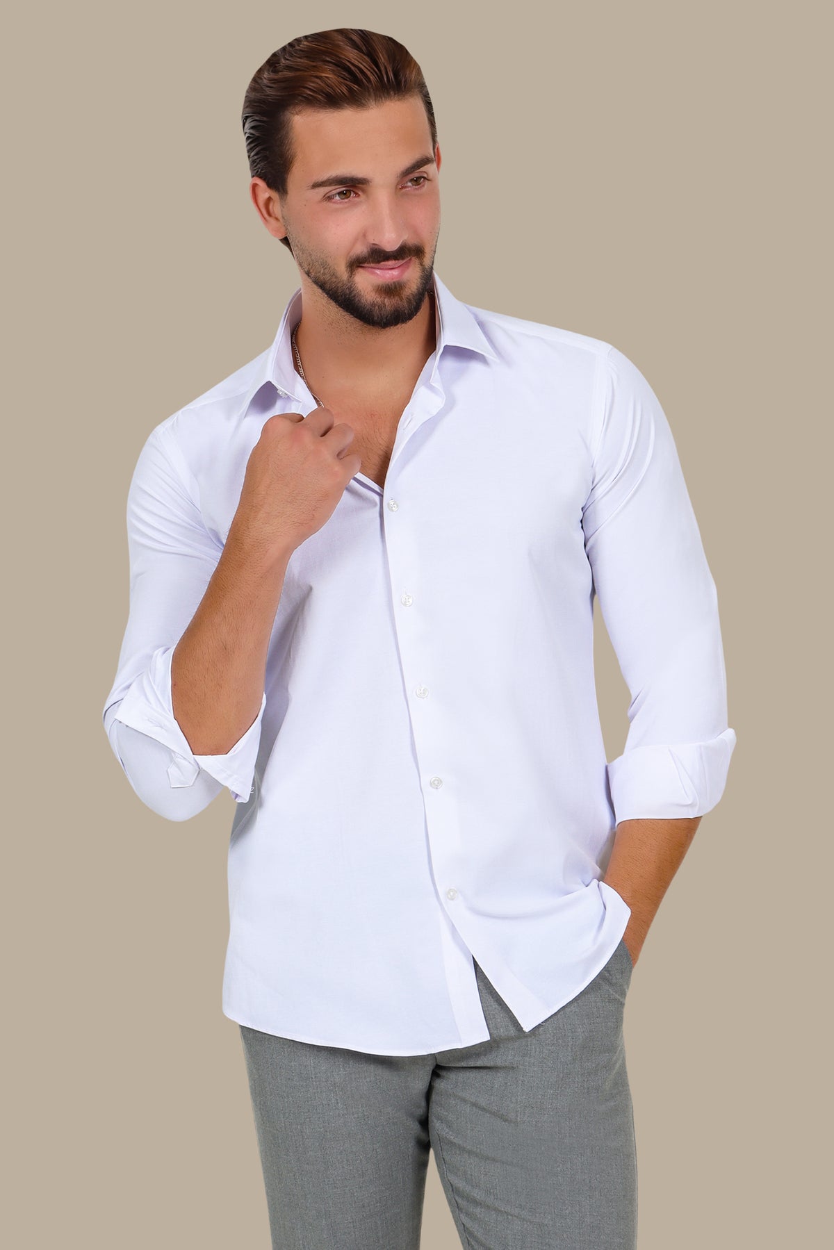 Classic Soft Satin Plain Shirt