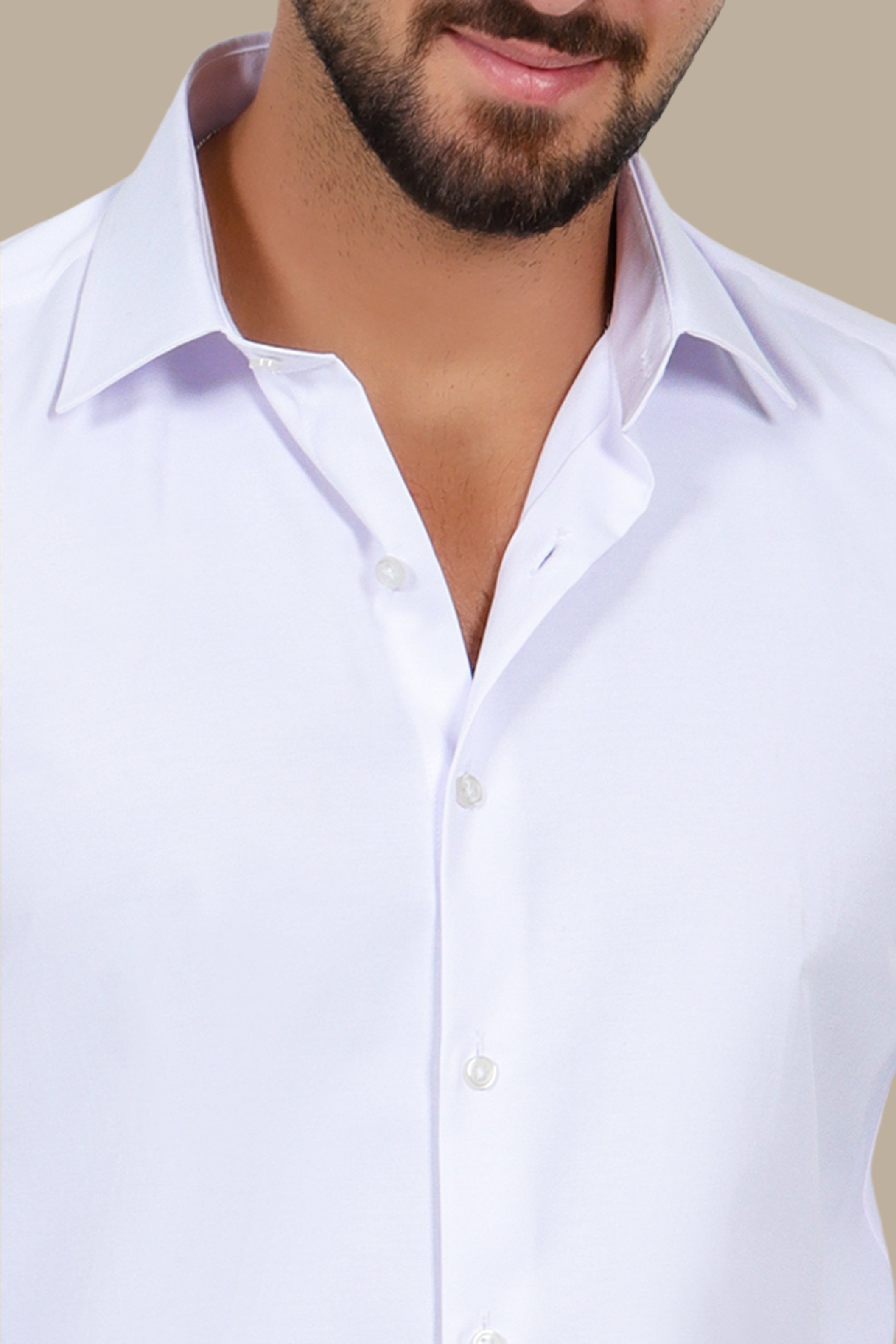 Classic Soft Satin Shirt – White