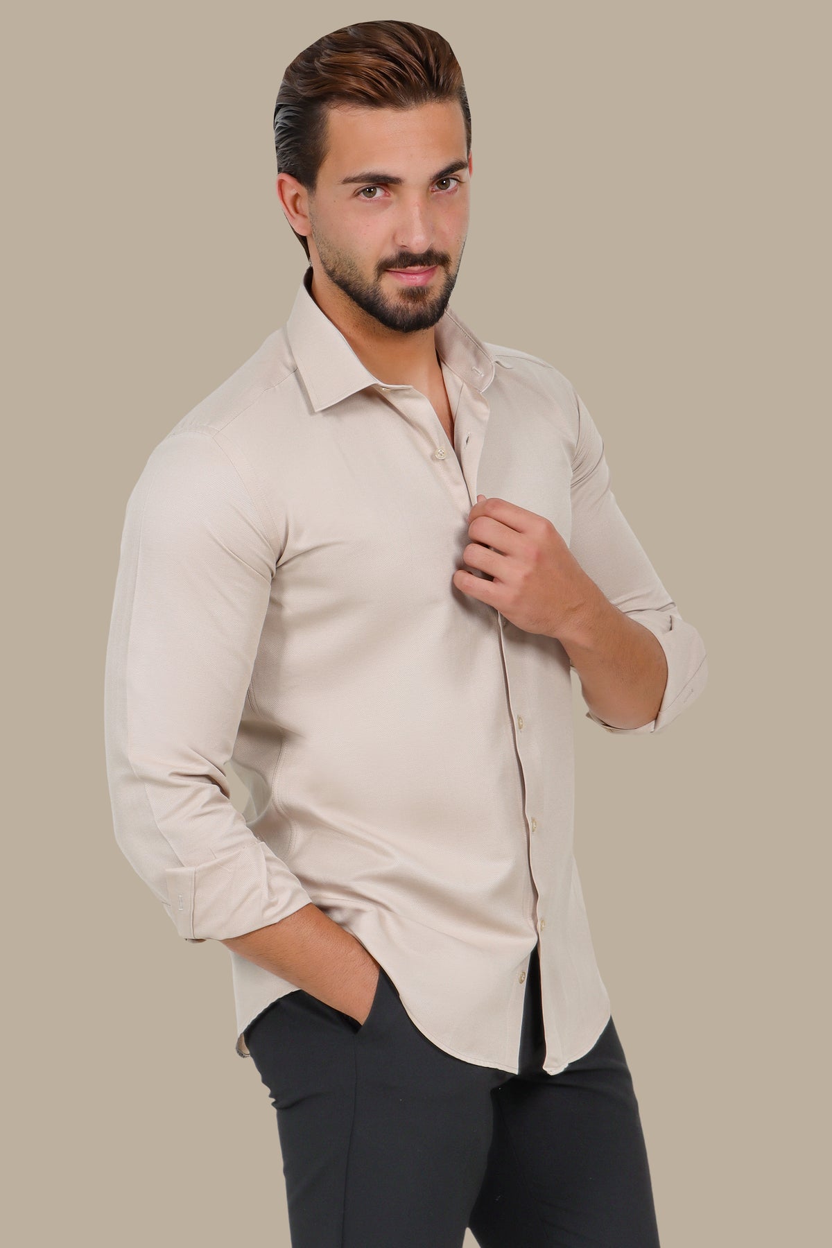 Classic Soft Satin Plain Shirt