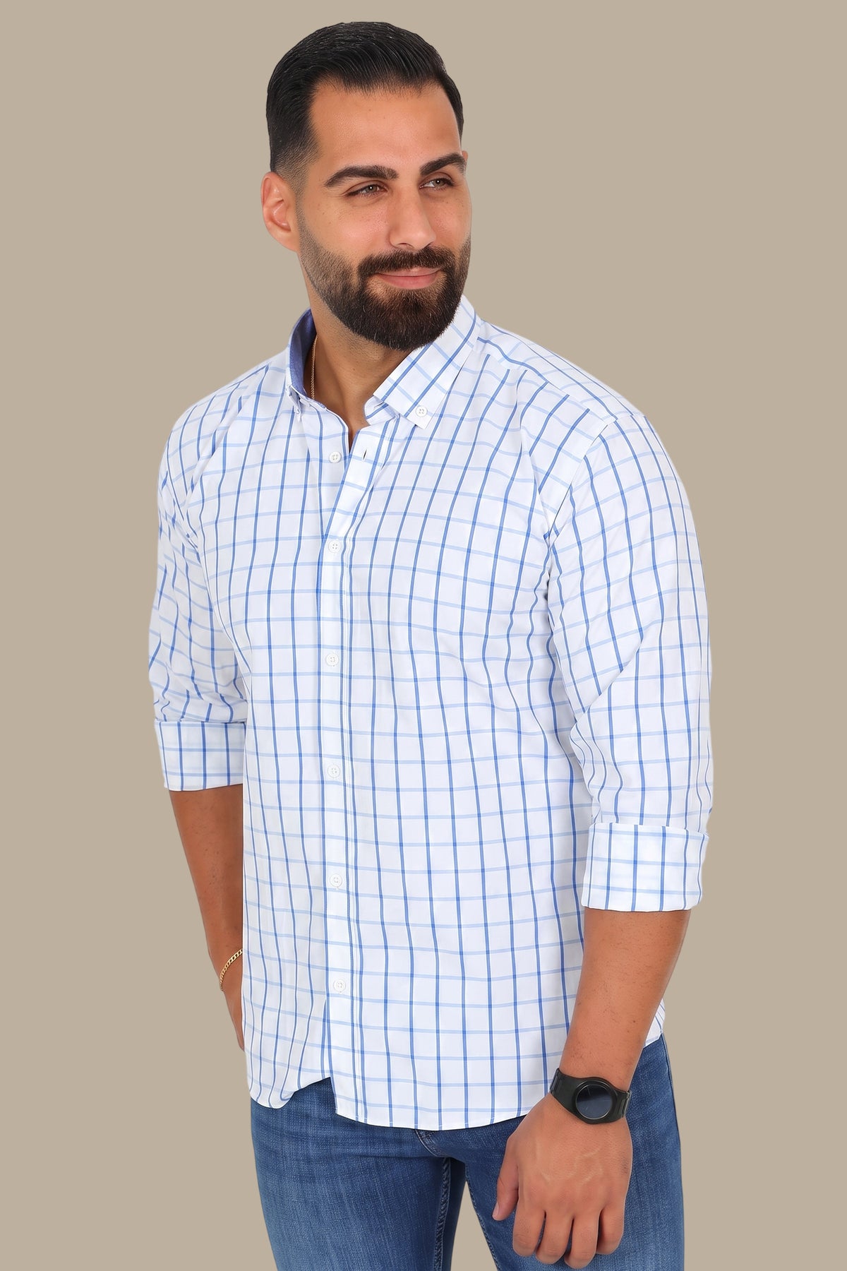 Shirt Medium Checkered Button Down