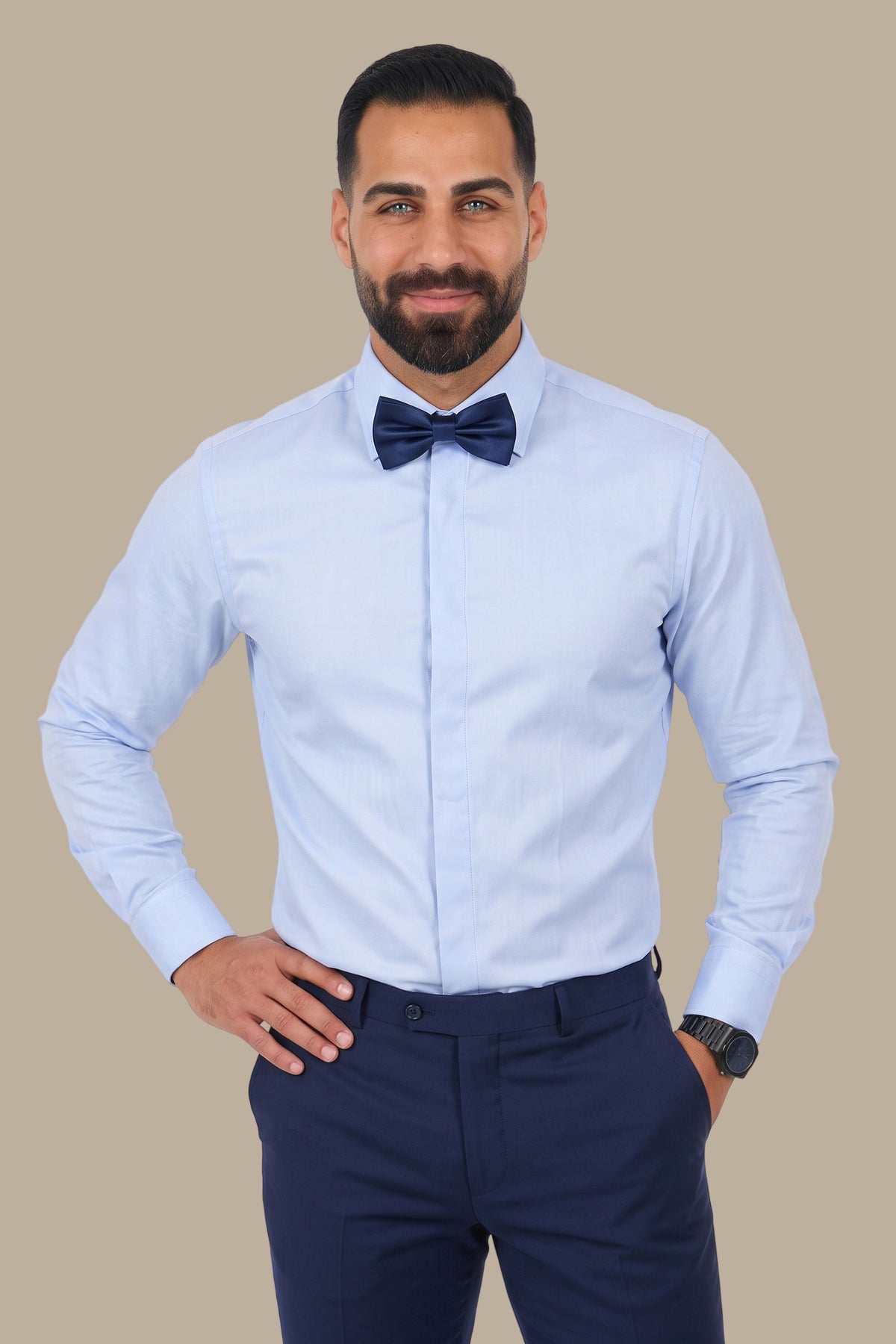 Tuxedo Hidden Button Shirt