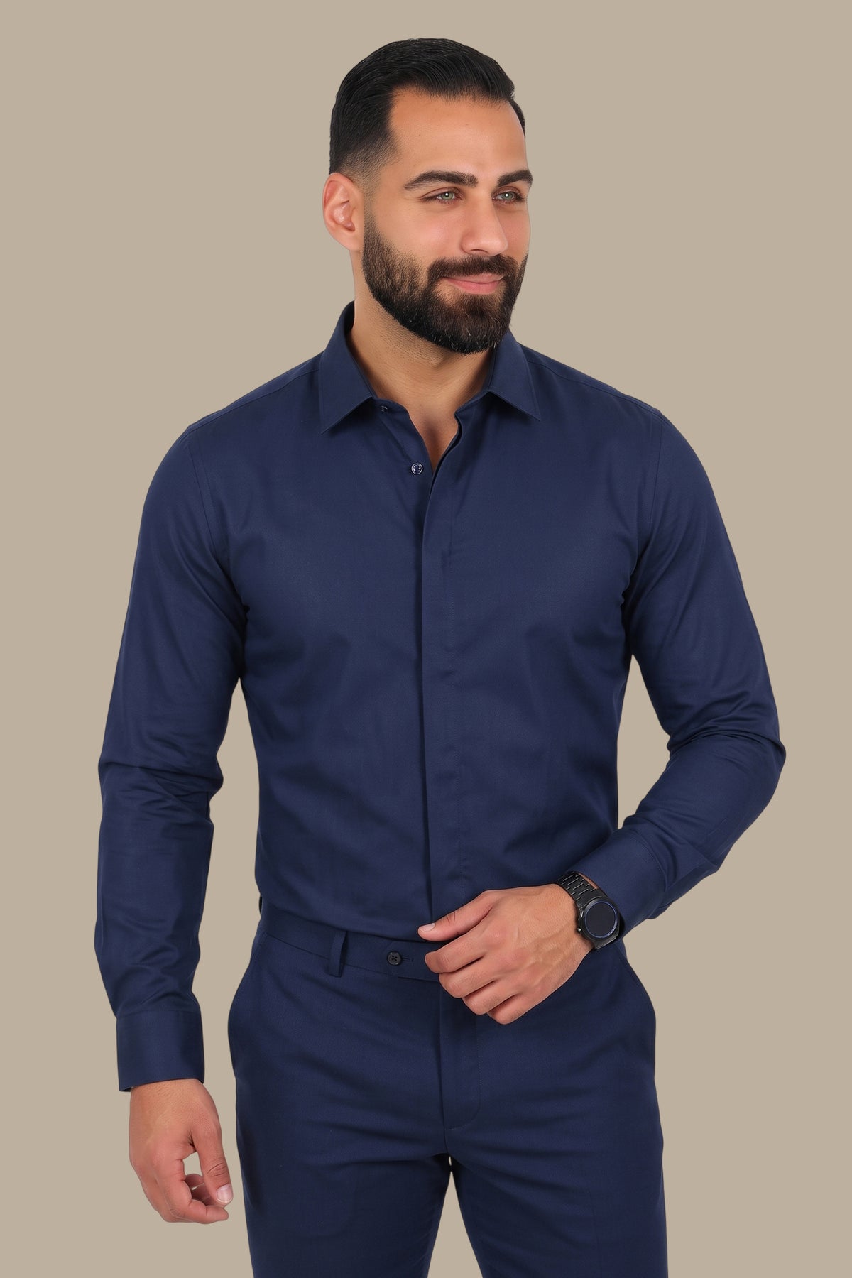 Tuxedo Hidden Button Shirt