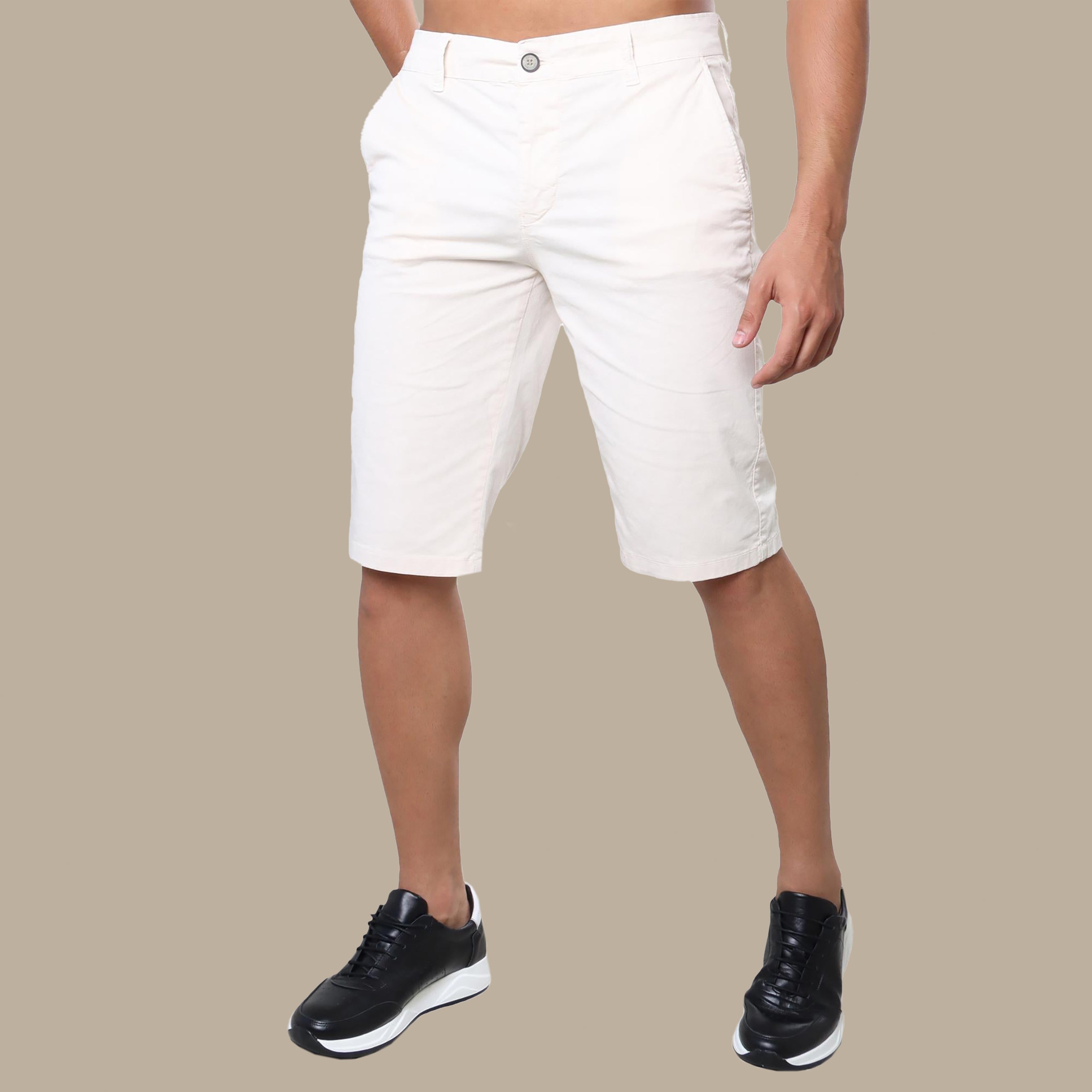 Off White Slim Fit Chino Shorts