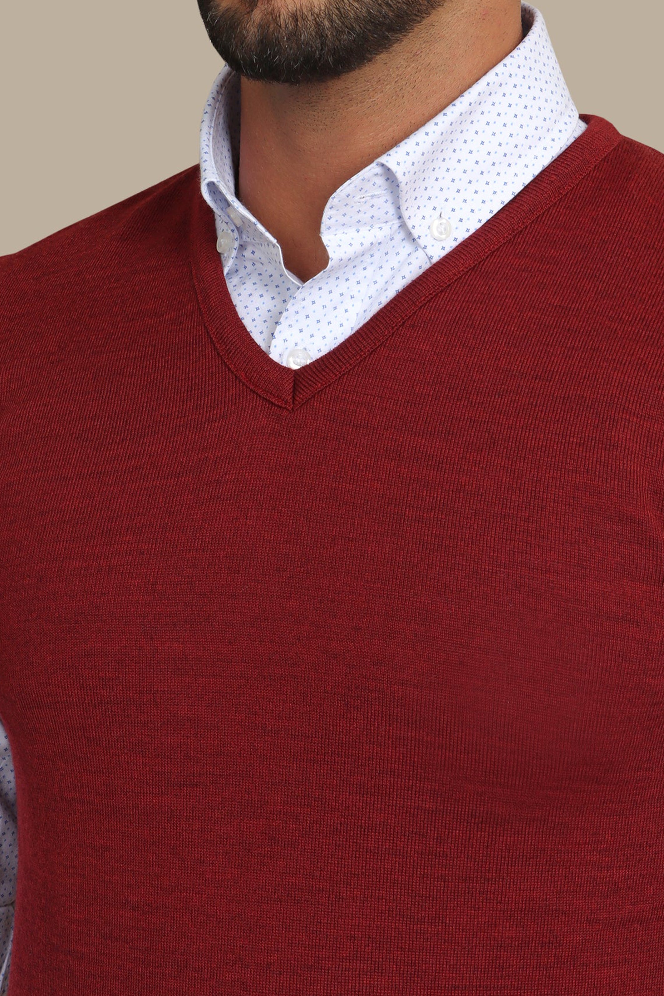 Vest Wool | Burgundy