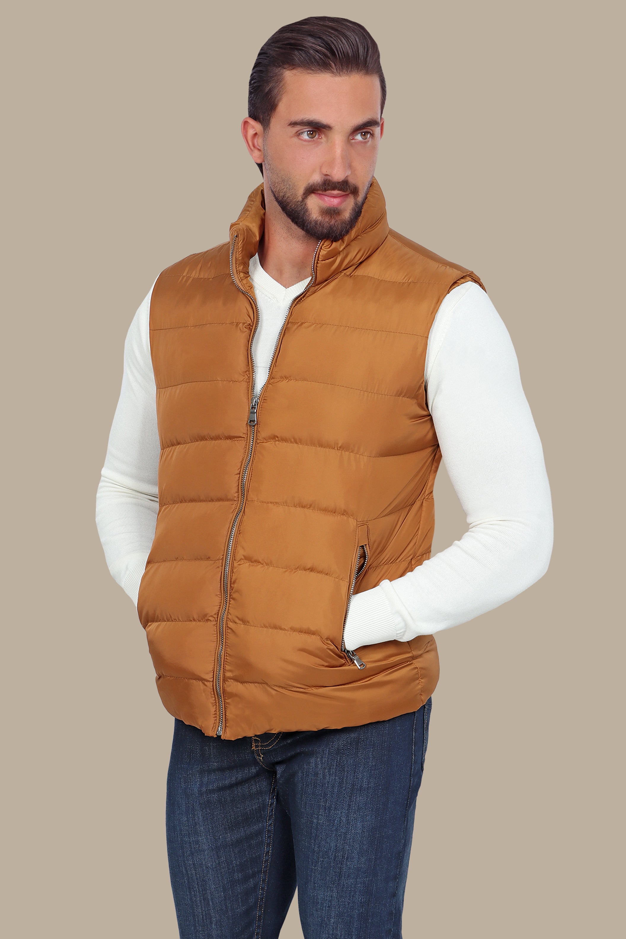 Havane Plain Puffer Vest
