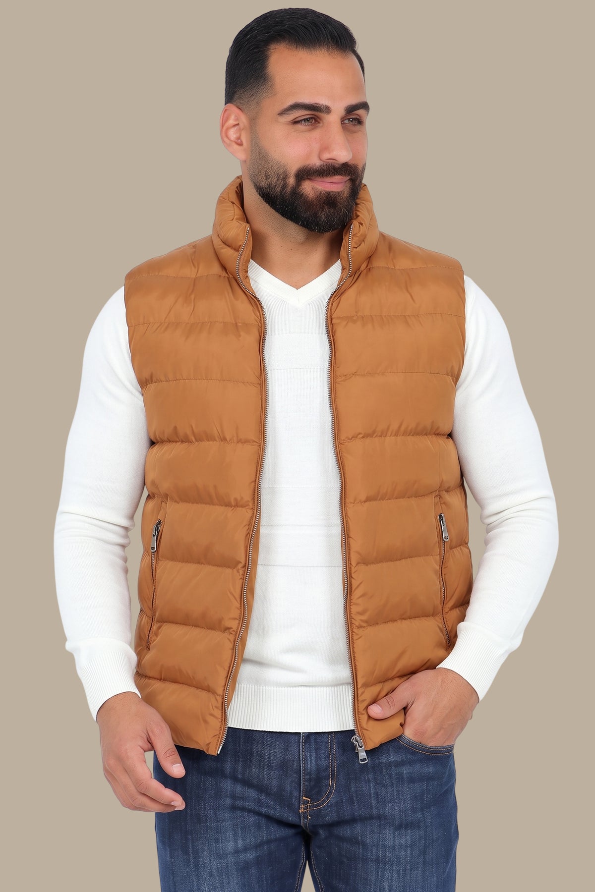 Havane Plain Puffer Vest