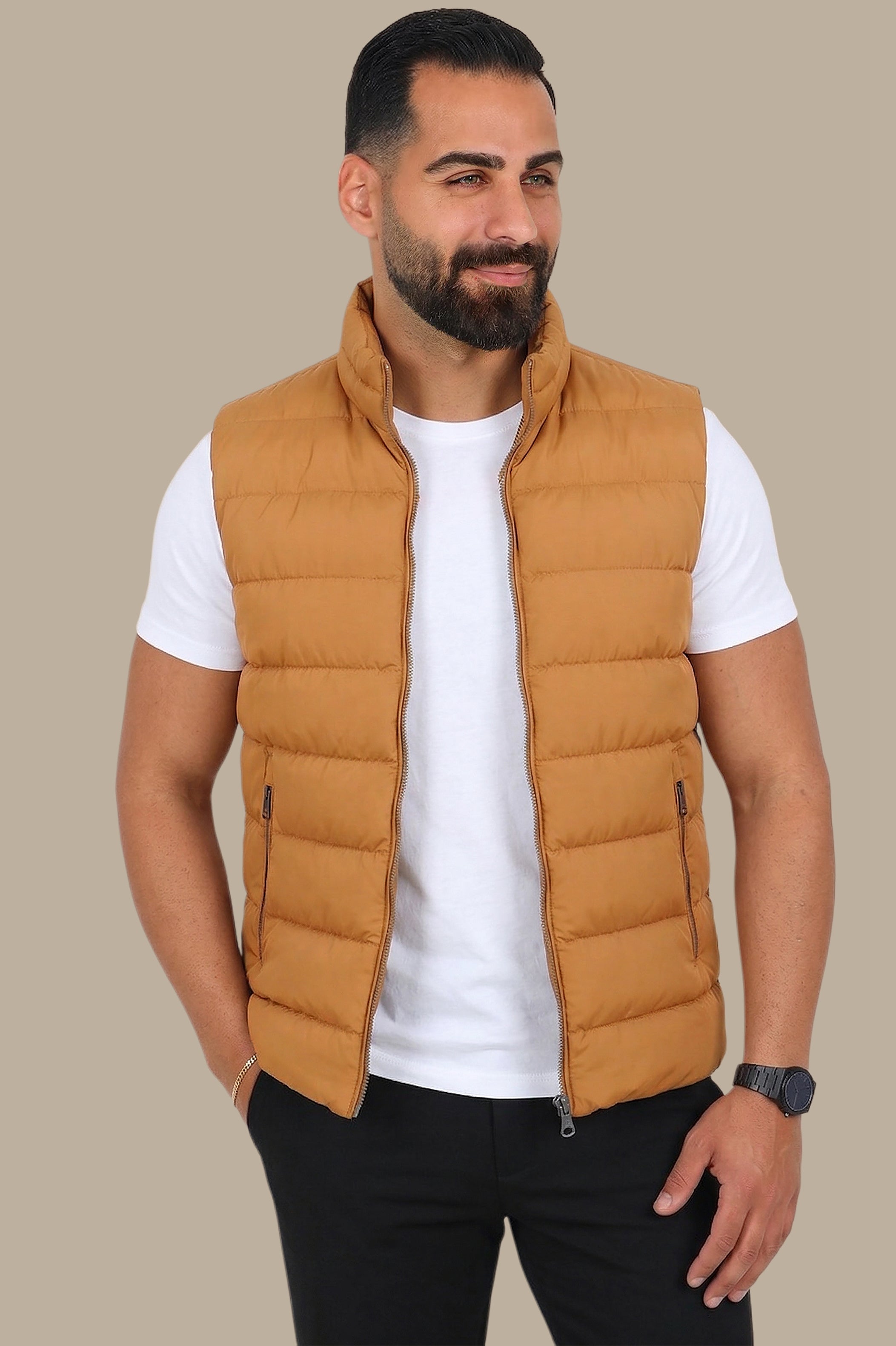 Havane Plain Puffer Vest