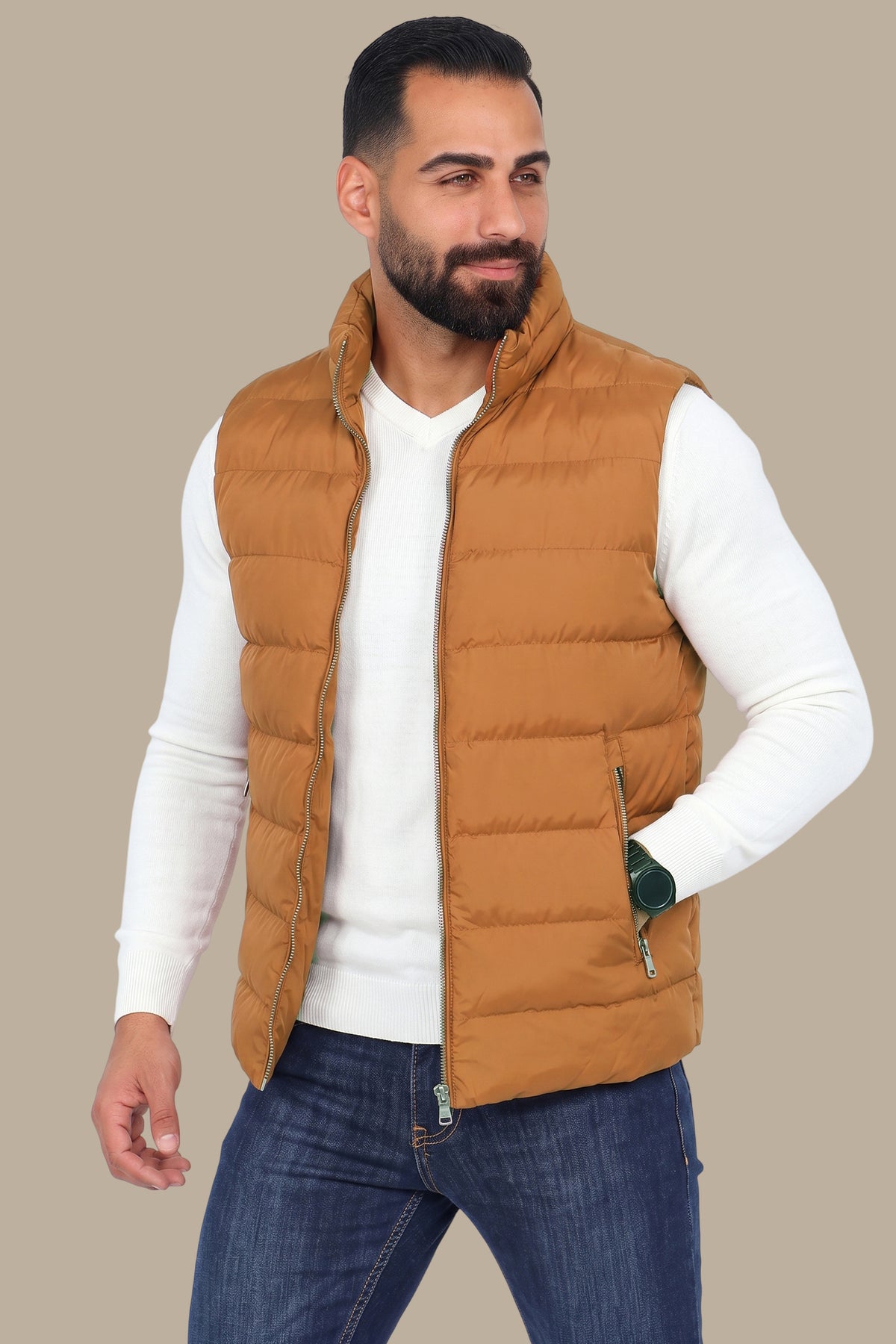 Havane Plain Puffer Vest