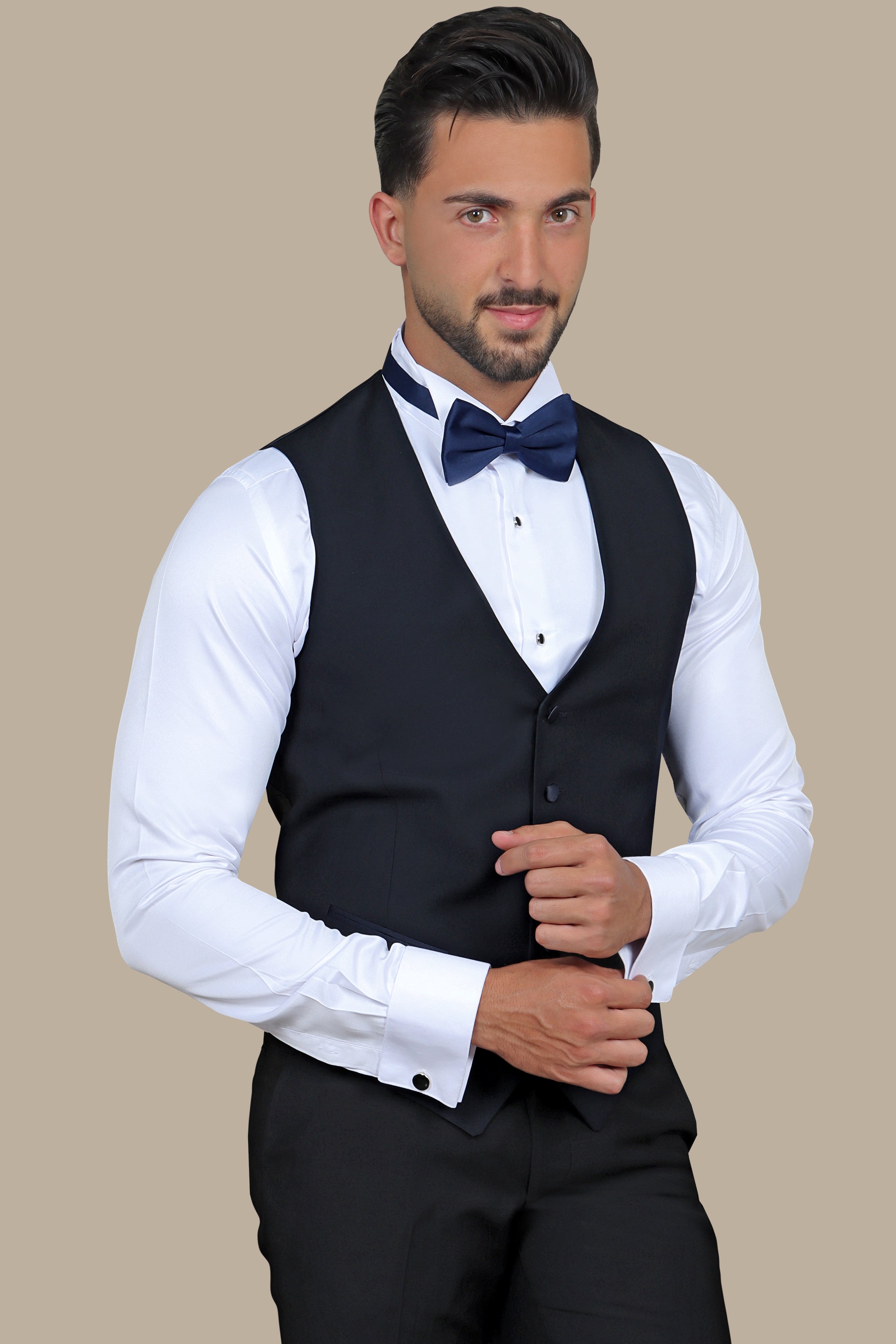 Navy V-Neck Vest: Classic Elegance