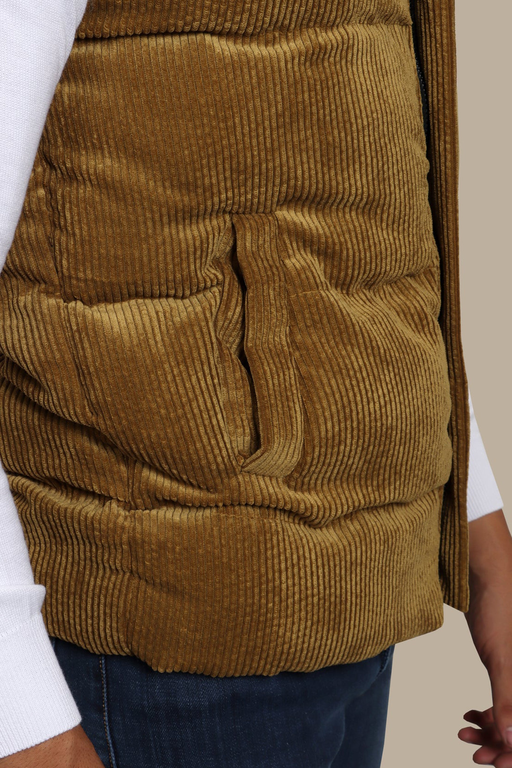 Khaki Corduroy Vest