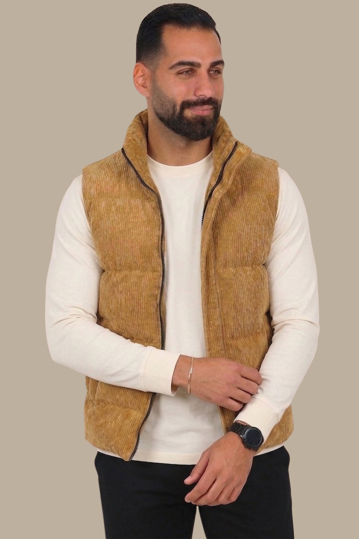 Khaki Corduroy Vest