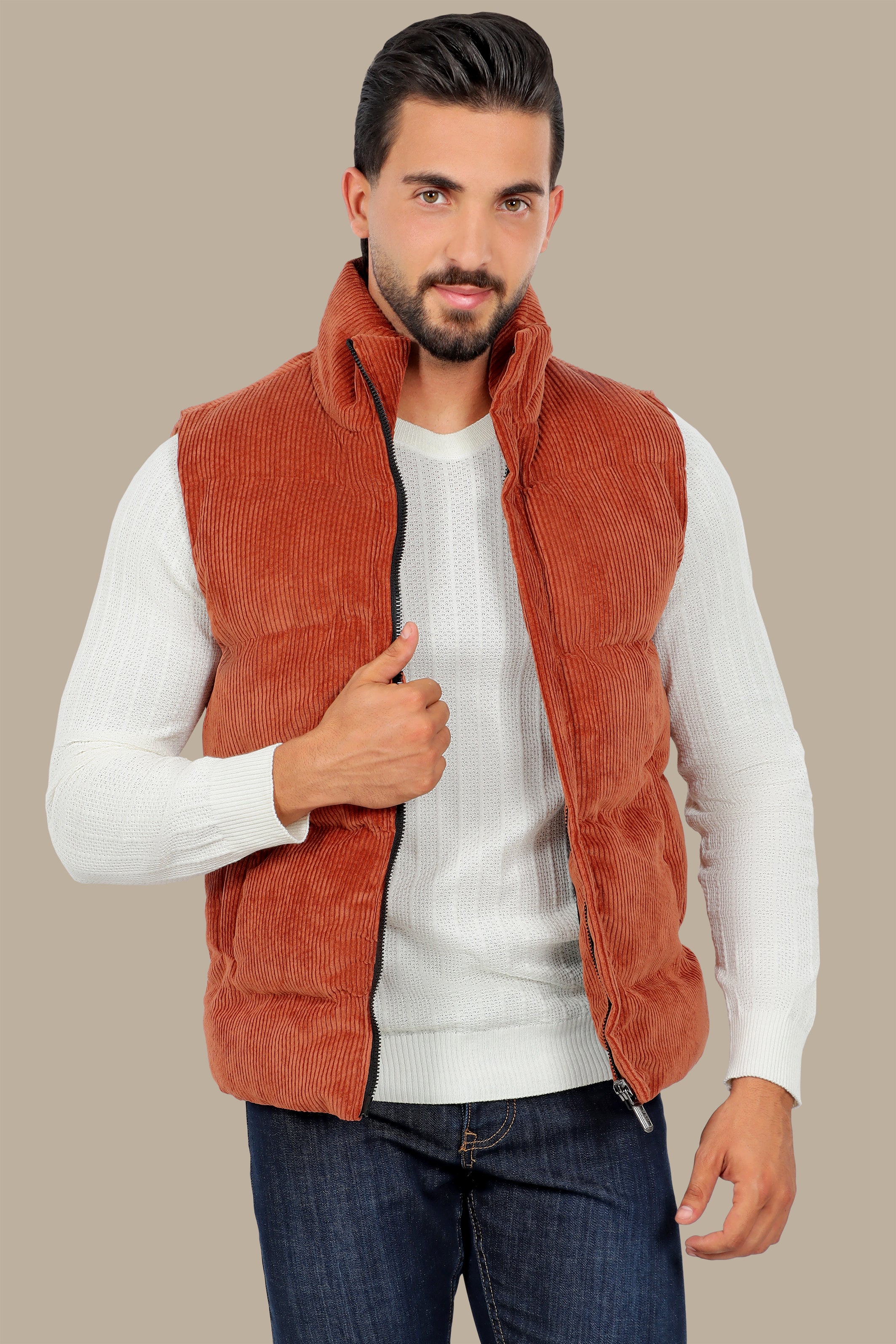 Brick Corduroy Vest