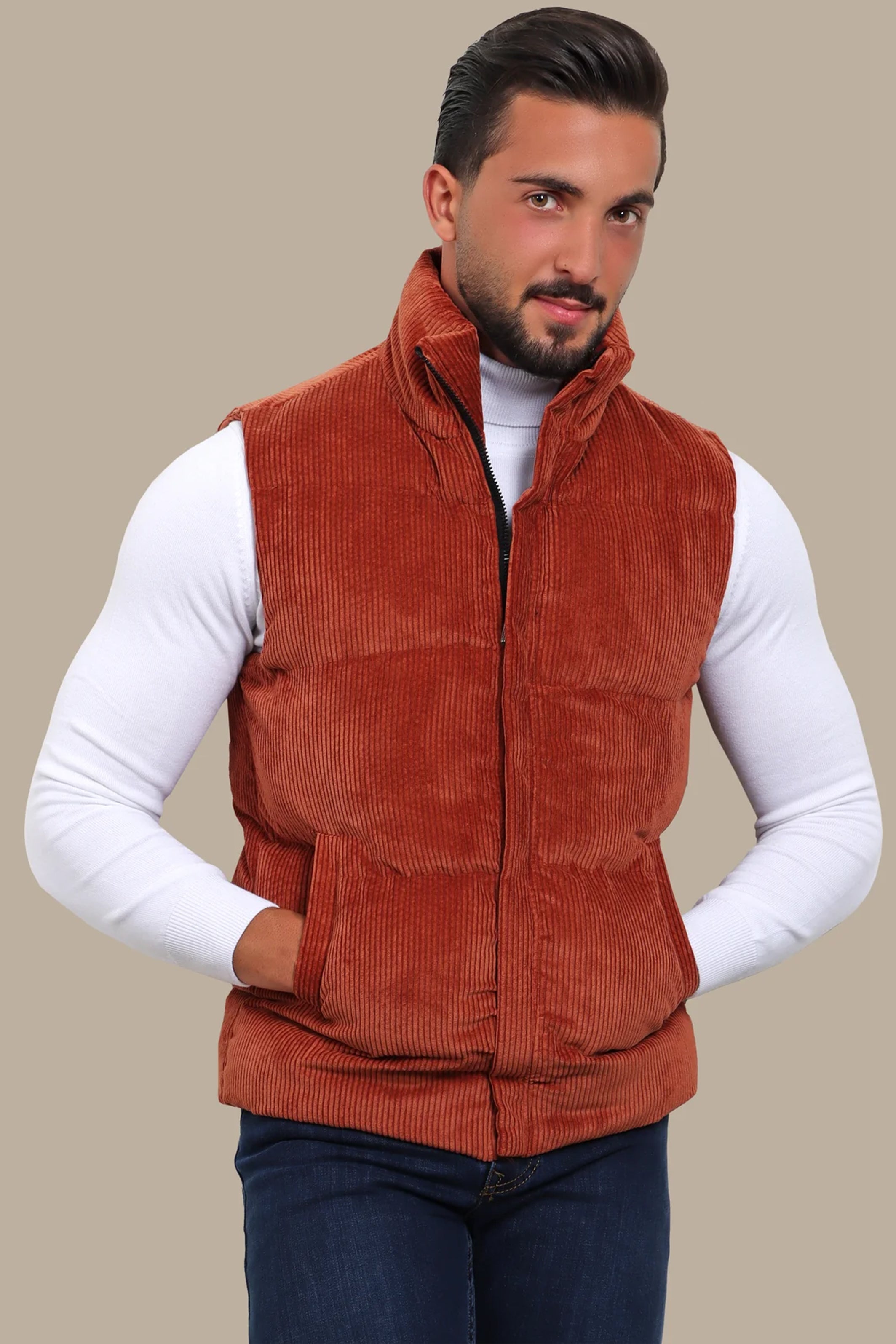 Brick Corduroy Vest