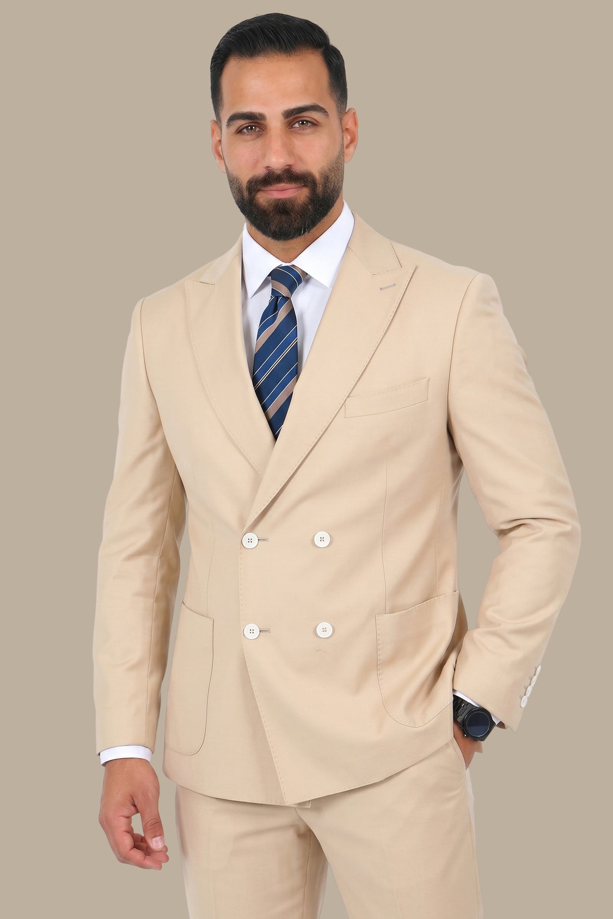 Double Breasted 4 Button Suit