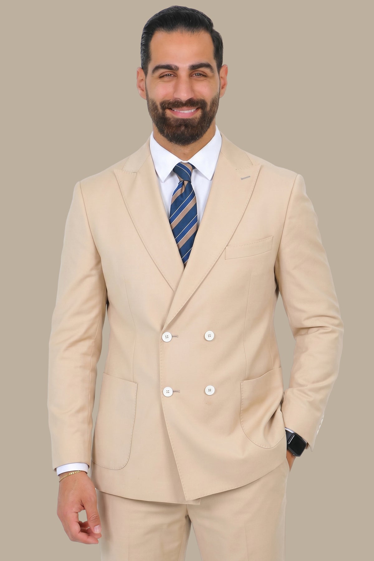 Double Breasted 4 Button Suit