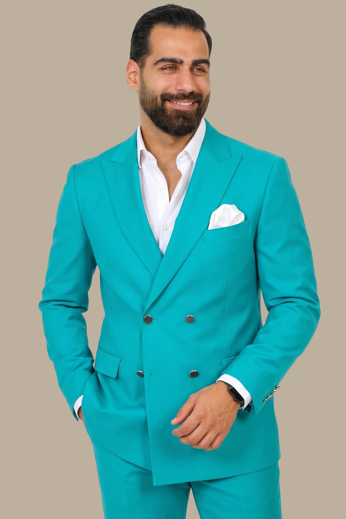 Double Breasted 4 Button Suit