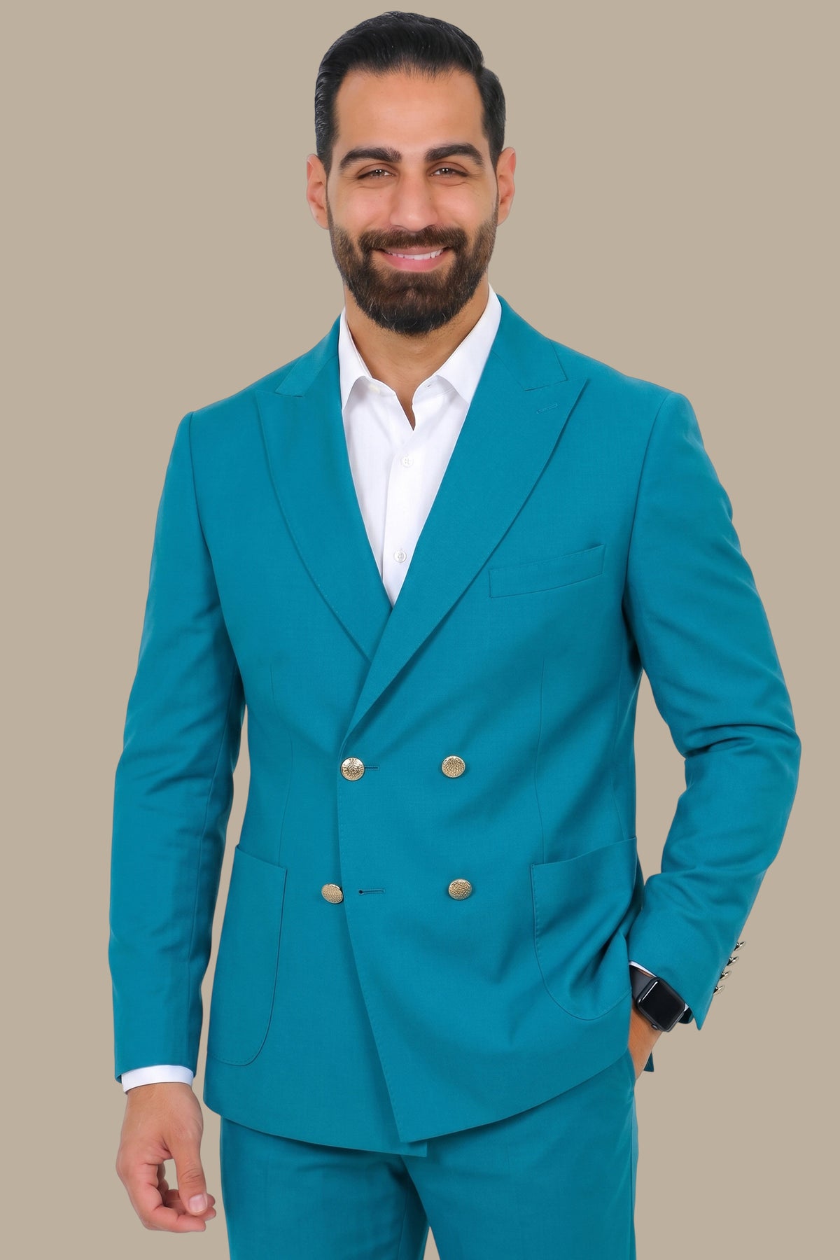 Double Breasted 4 Button Suit