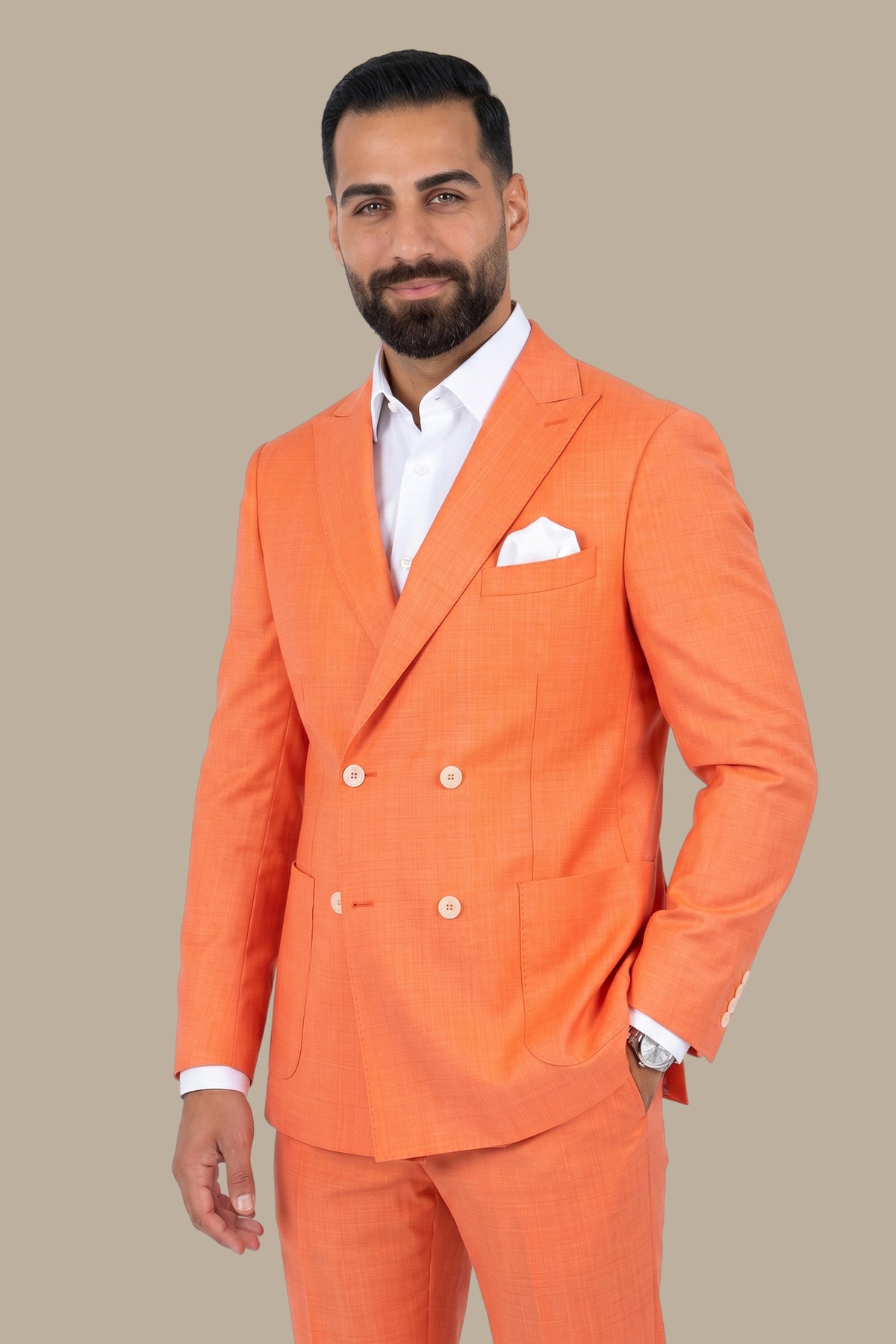 Double Breasted 4 Button Suit