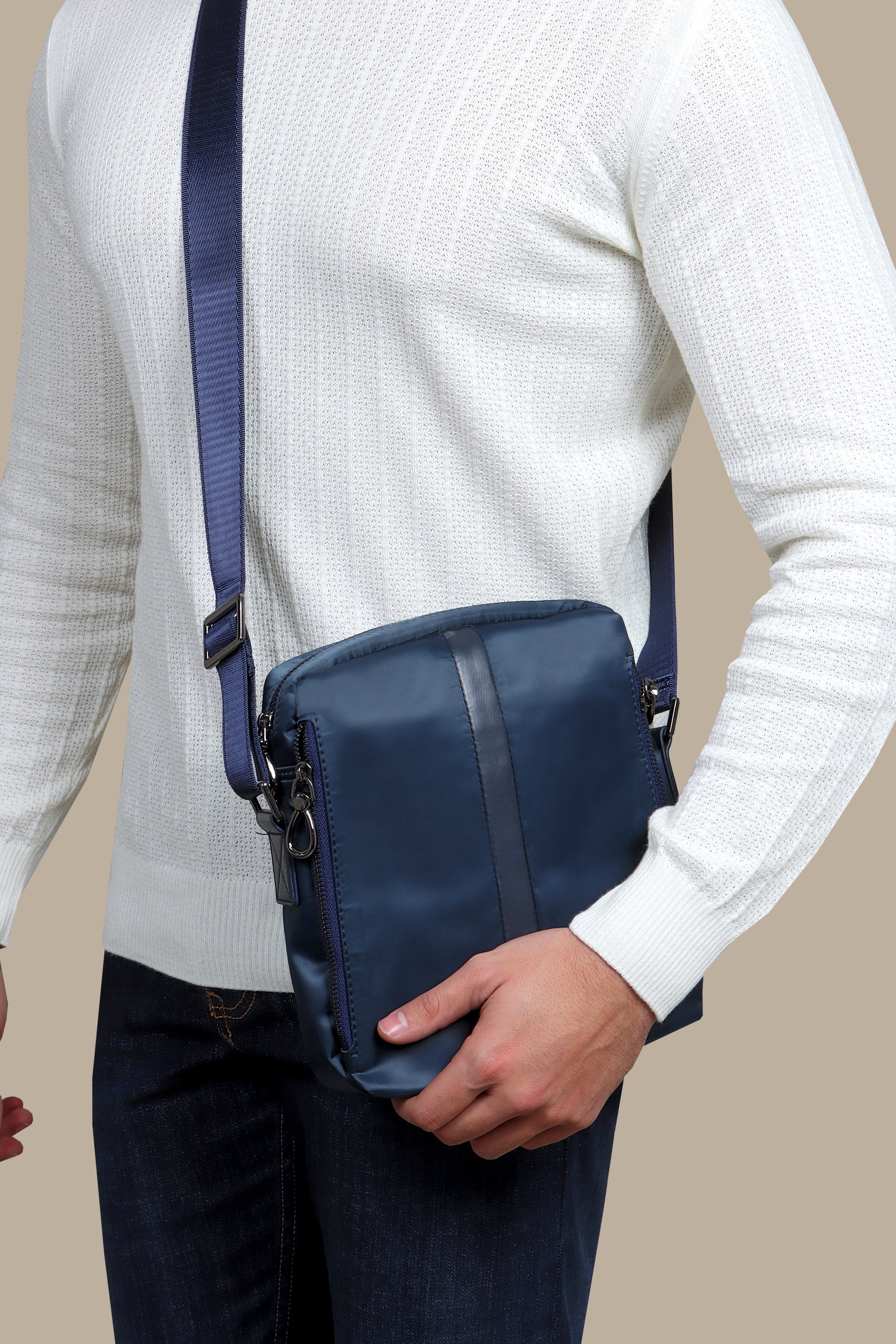 Blue Horizon: Stylish Nylon Cross bag for Everyday Adventures