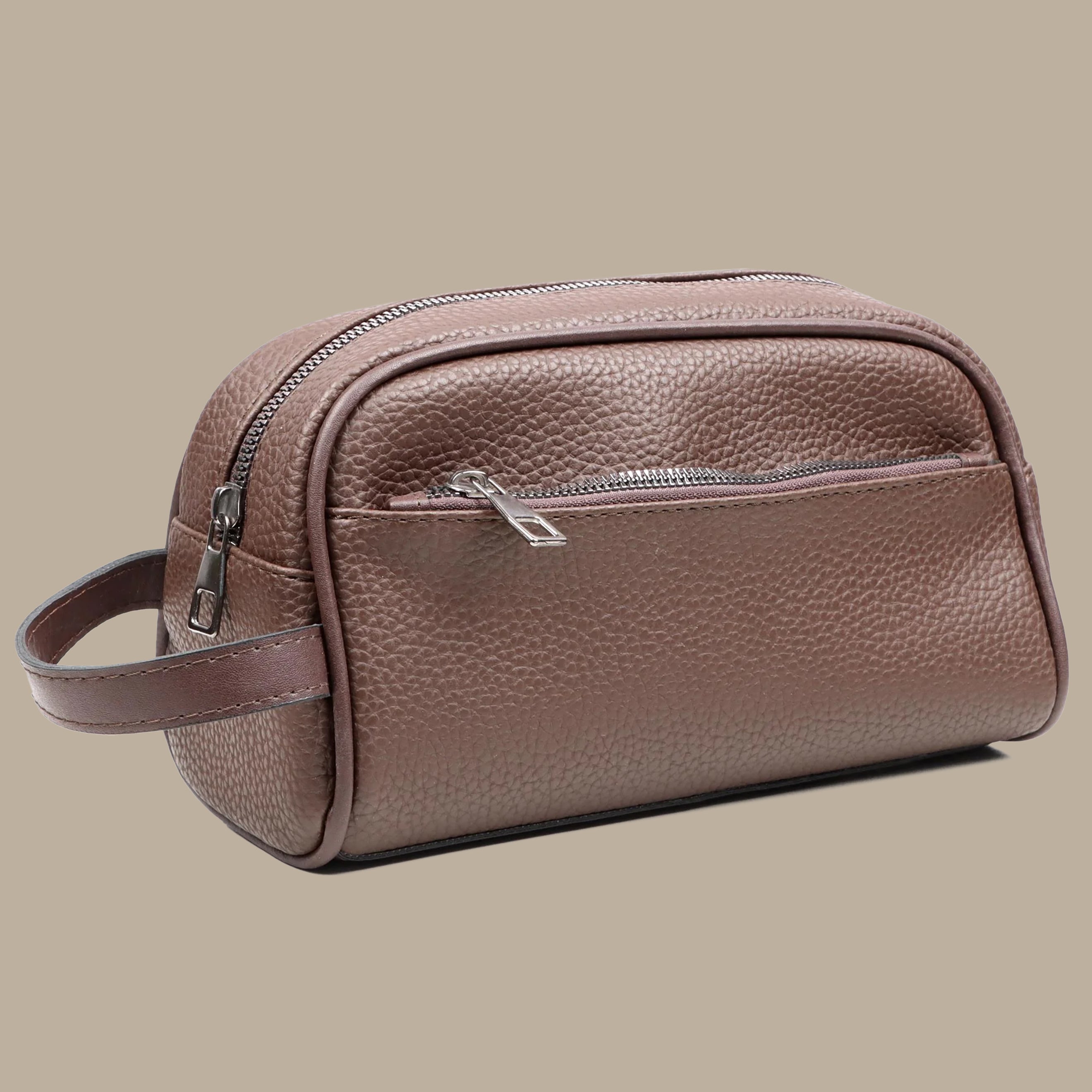 Elegant Leather Wristlet Handbag: Sophisticated Simplicity