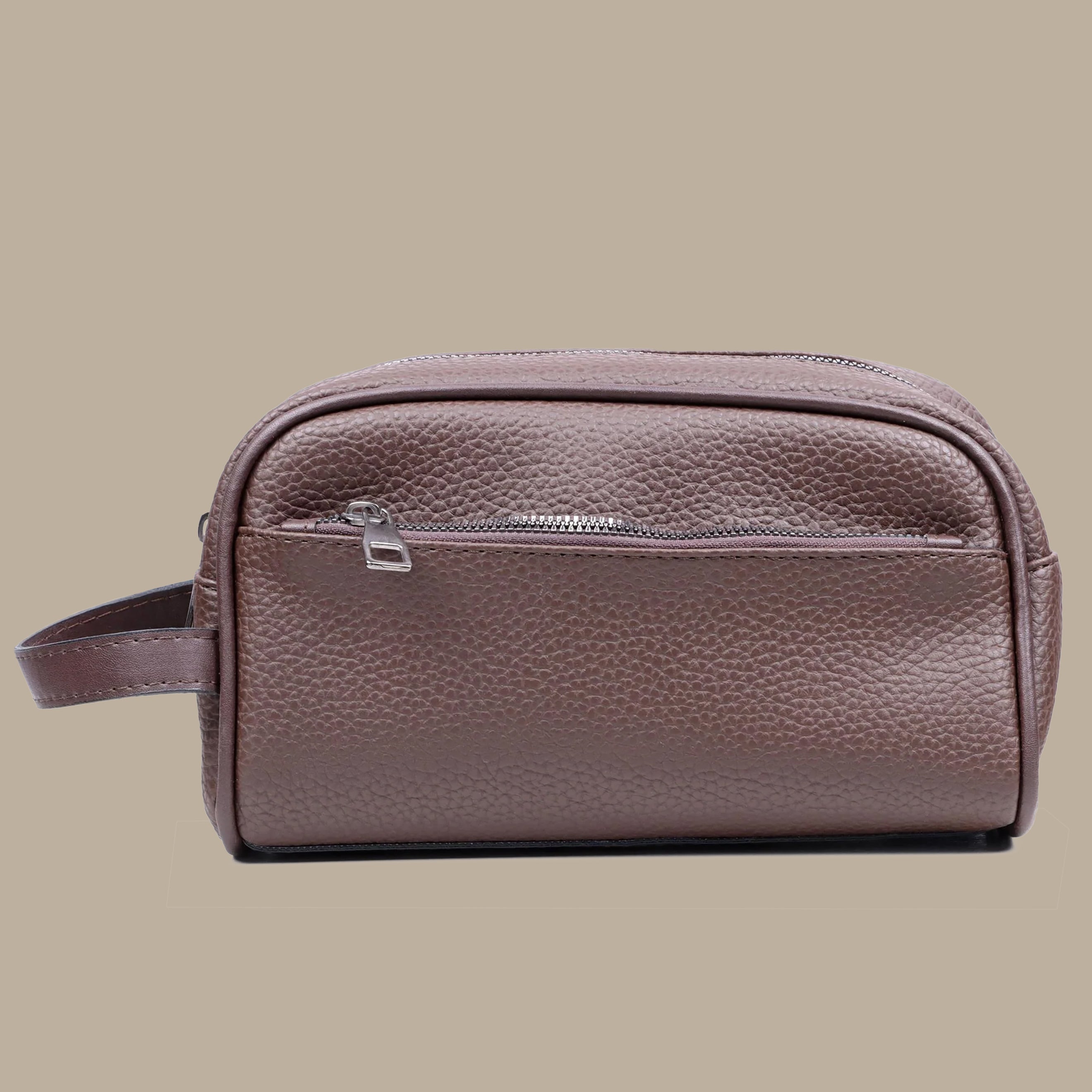 Elegant Leather Wristlet Handbag: Sophisticated Simplicity