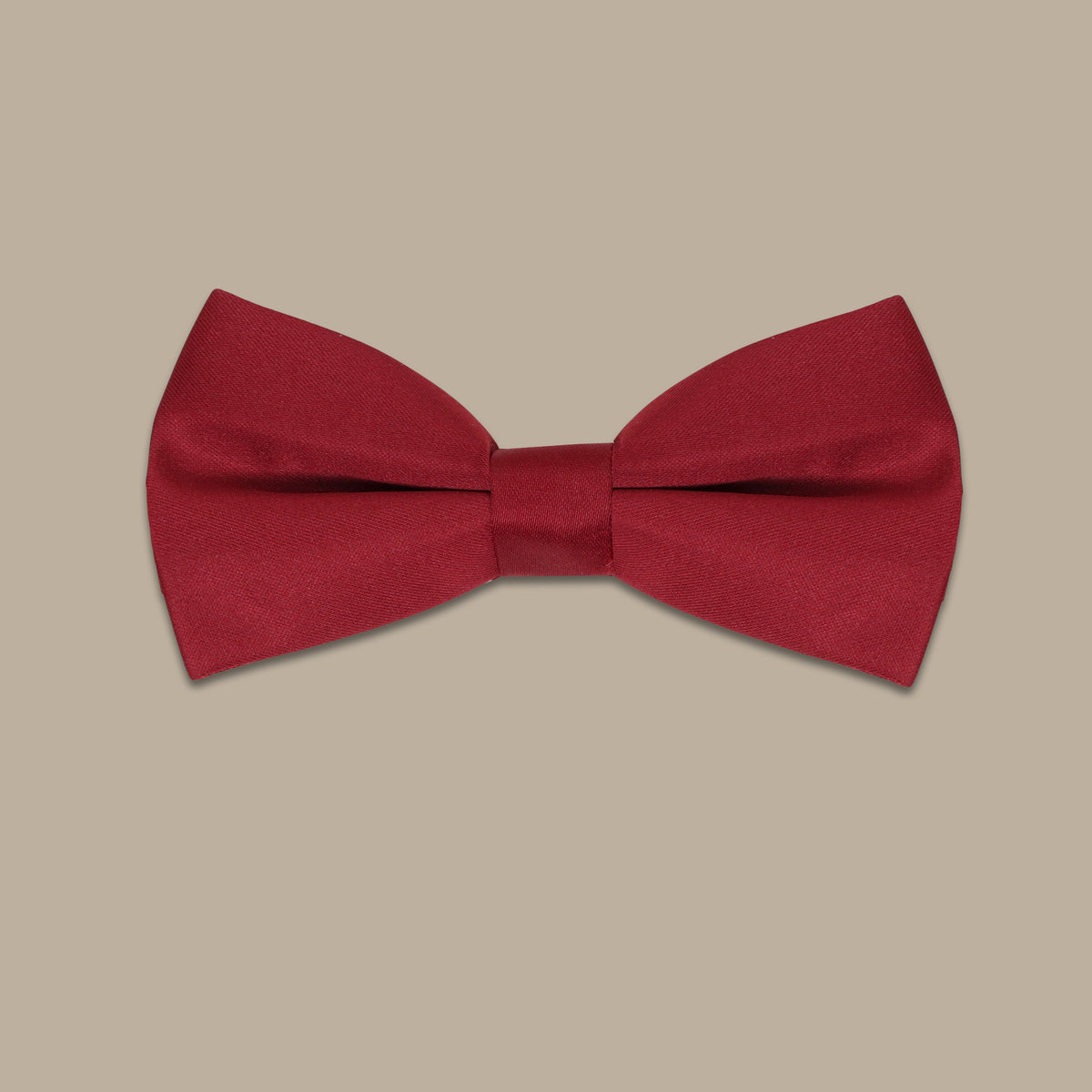 Burgundy Bliss: The Satin Basic Bowtie