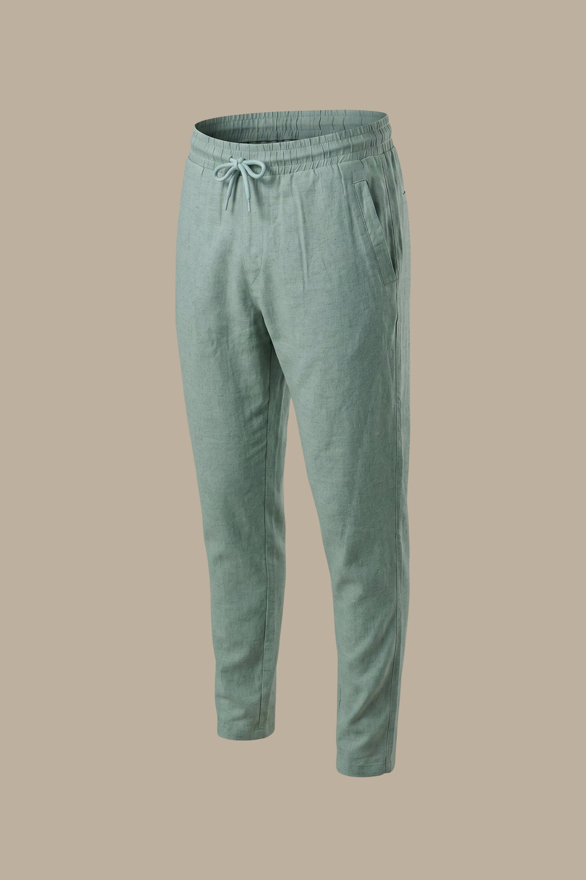 Pant Linen Elastic Waist | Olive