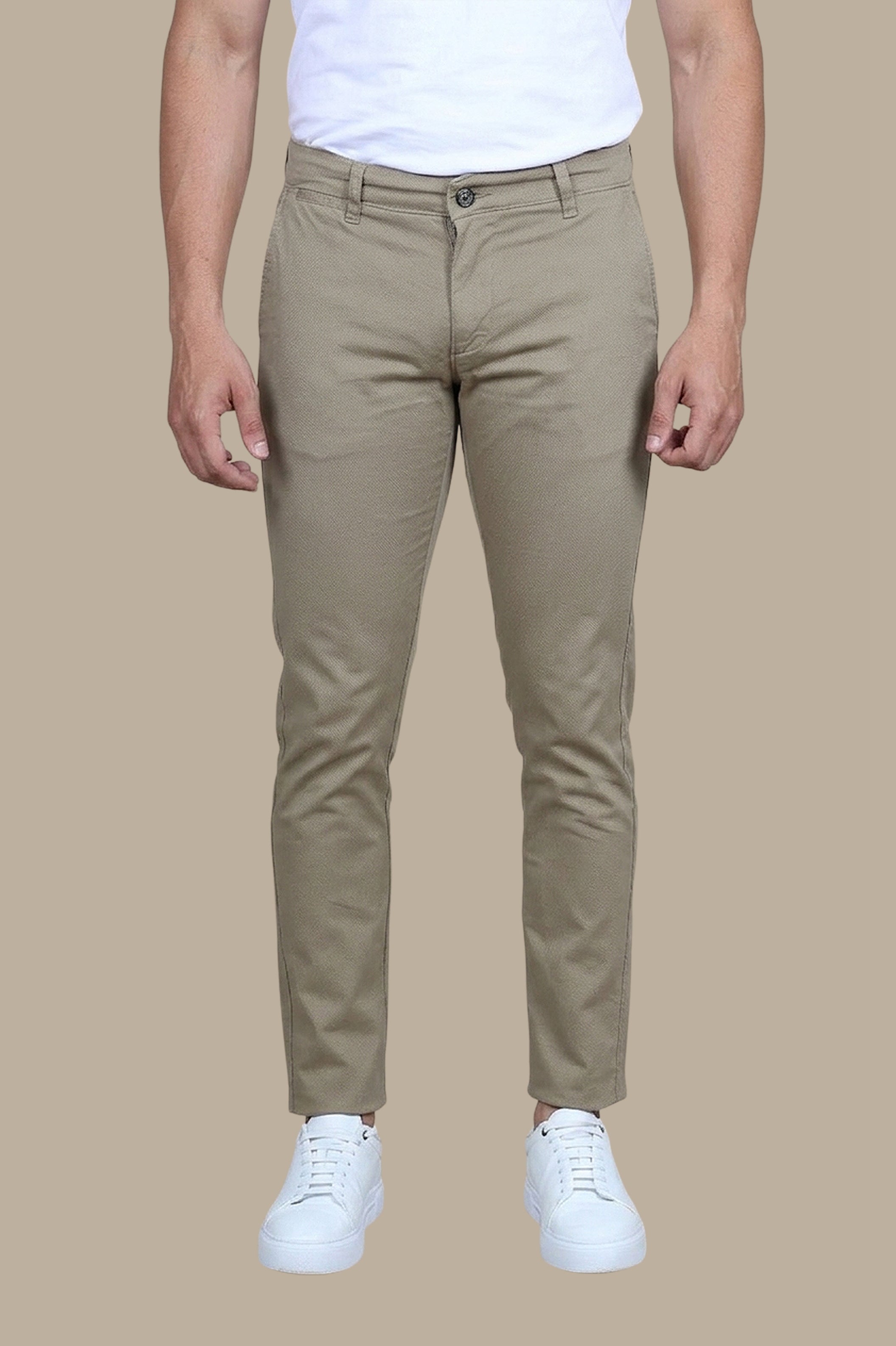 Oxford Slim Fit Chino in Olive Green
