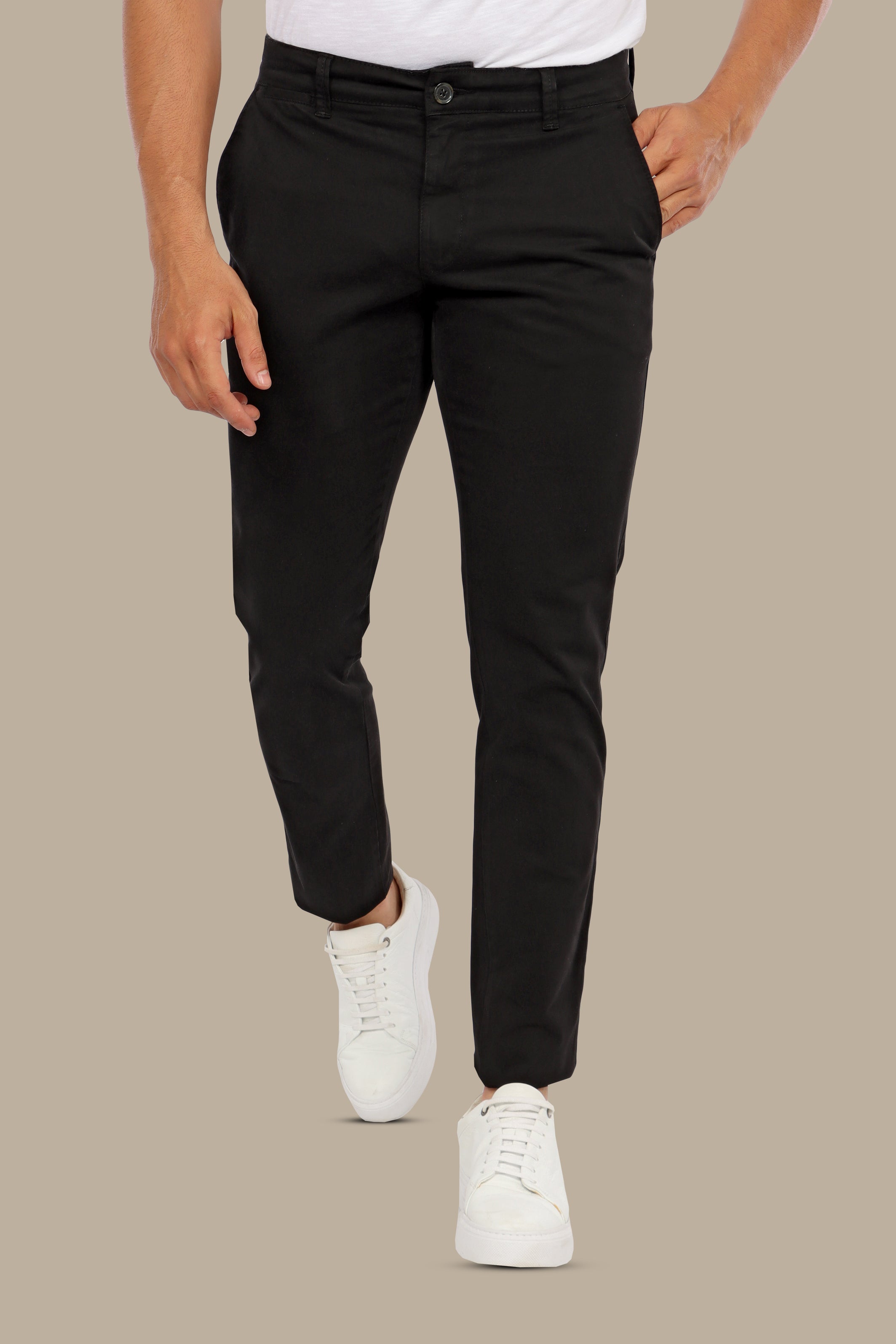 Black Slim Fit Chino Trouser