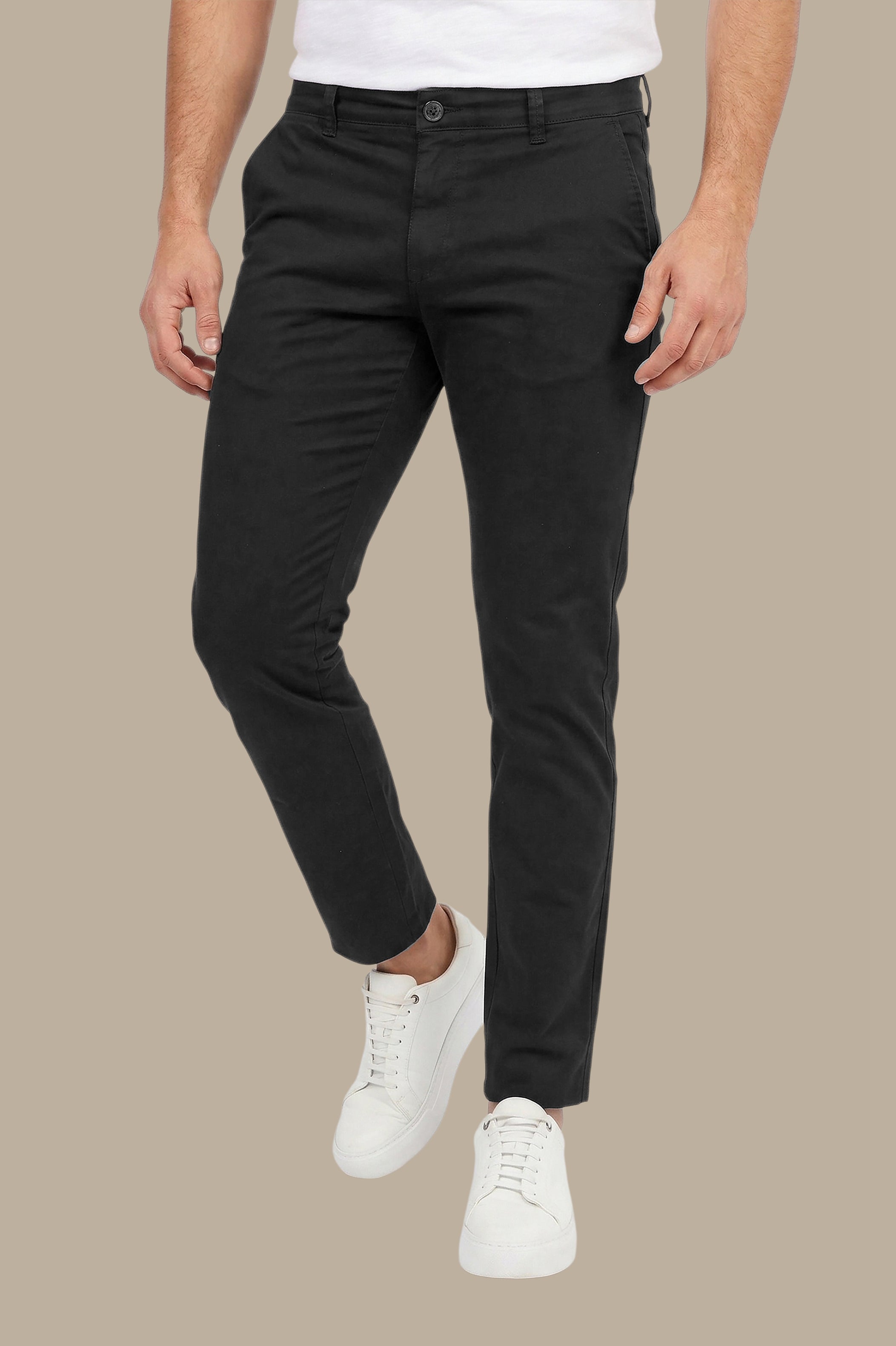 Black Slim Fit Chino Trouser