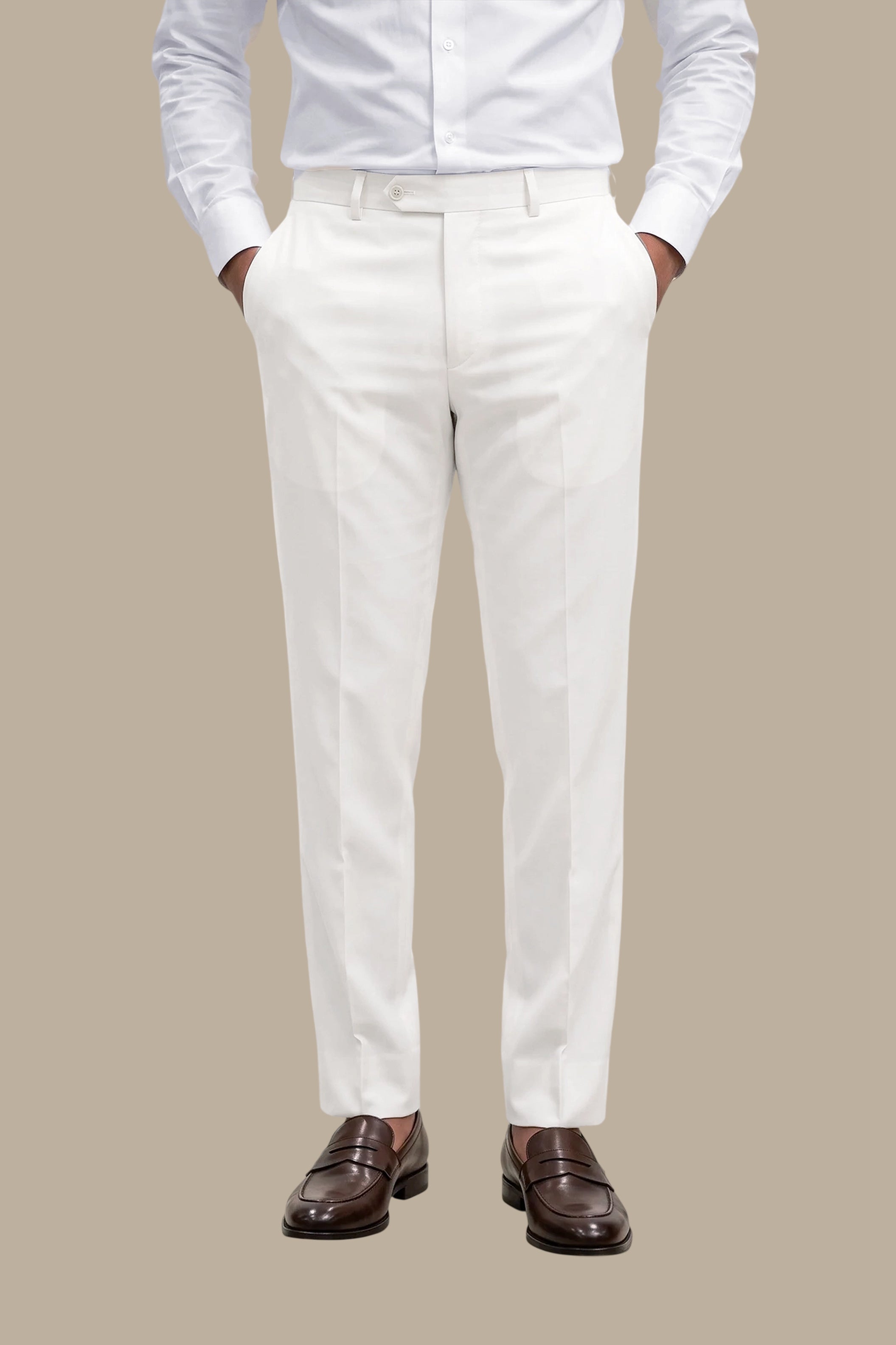 Off White Tuxedo Pants