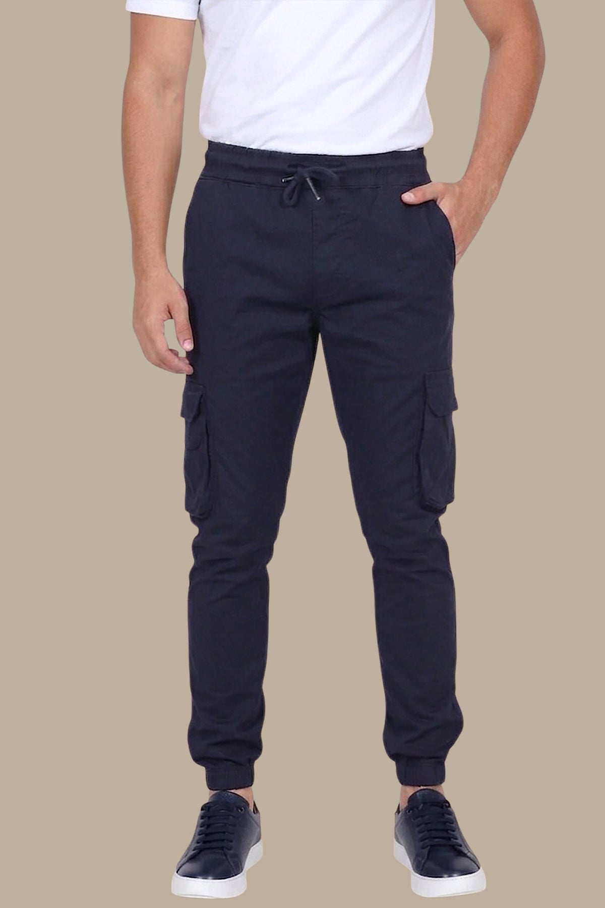 Cargo Trousers with Elastic Waistband