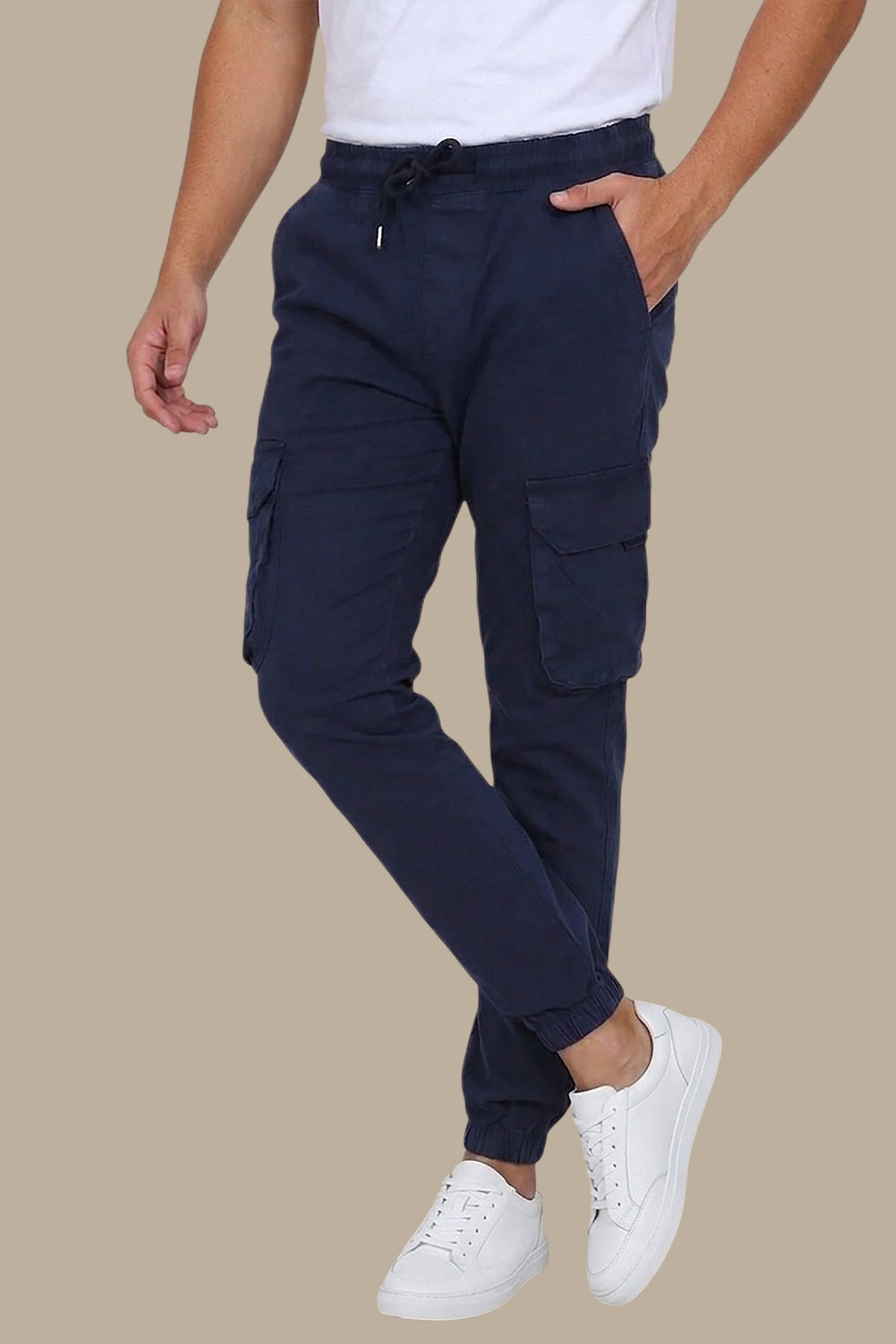 Cargo Trousers with Elastic Waistband