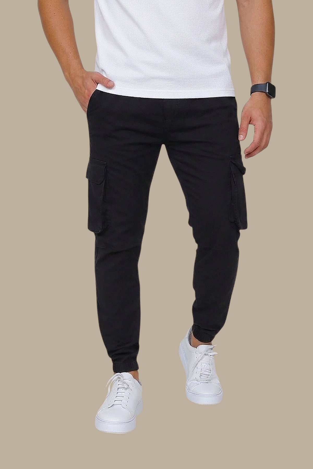 Cargo Trousers with Elastic Waistband