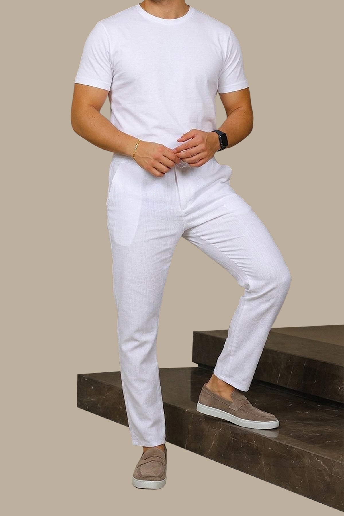 Linen Fil-à-Fil Pants