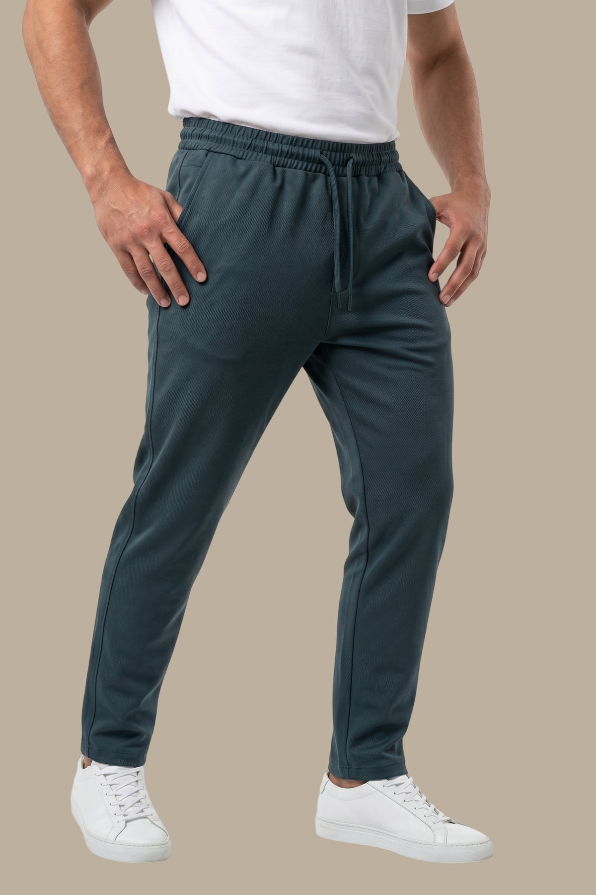 Regular Fit Lycra Fashion Trousers
