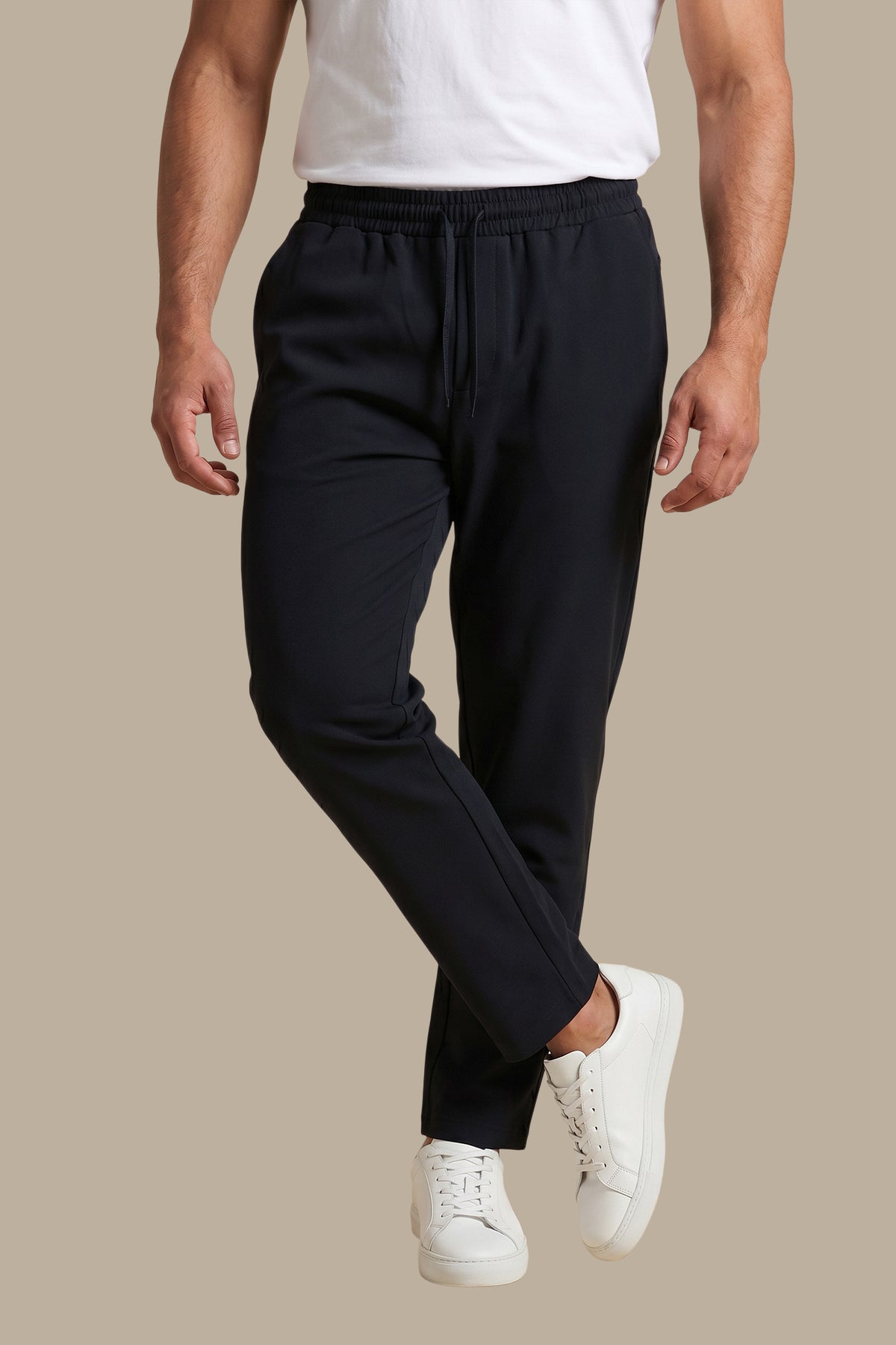 Fashion Trouser Elastic Waist Boyfriend Fit