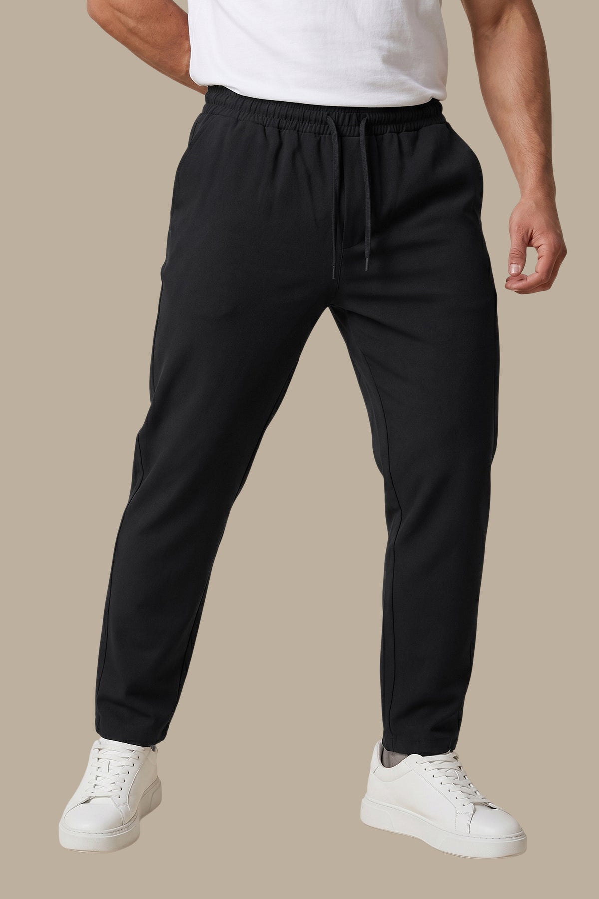 Fashion Trouser Elastic Waist Boyfriend Fit